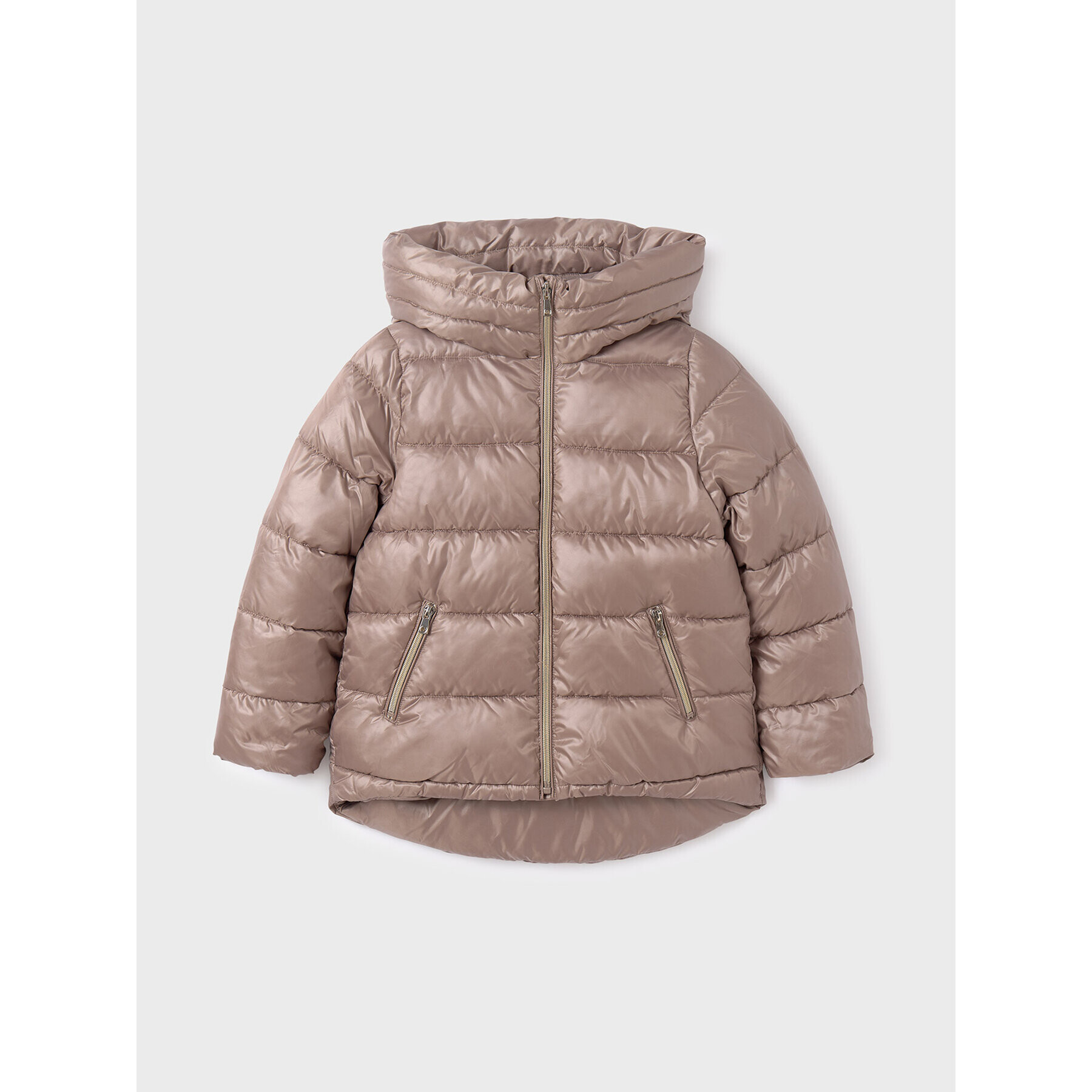 Mayoral Пухено яке 7.412 Кафяв Regular Fit - Pepit.bg