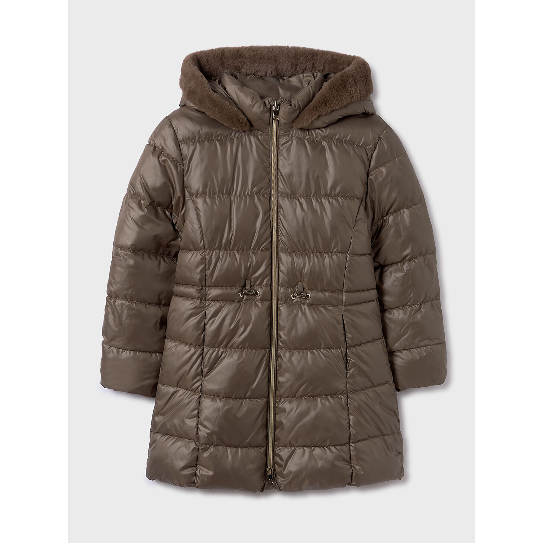 Mayoral Пухено яке 7.414 Кафяв Regular Fit - Pepit.bg