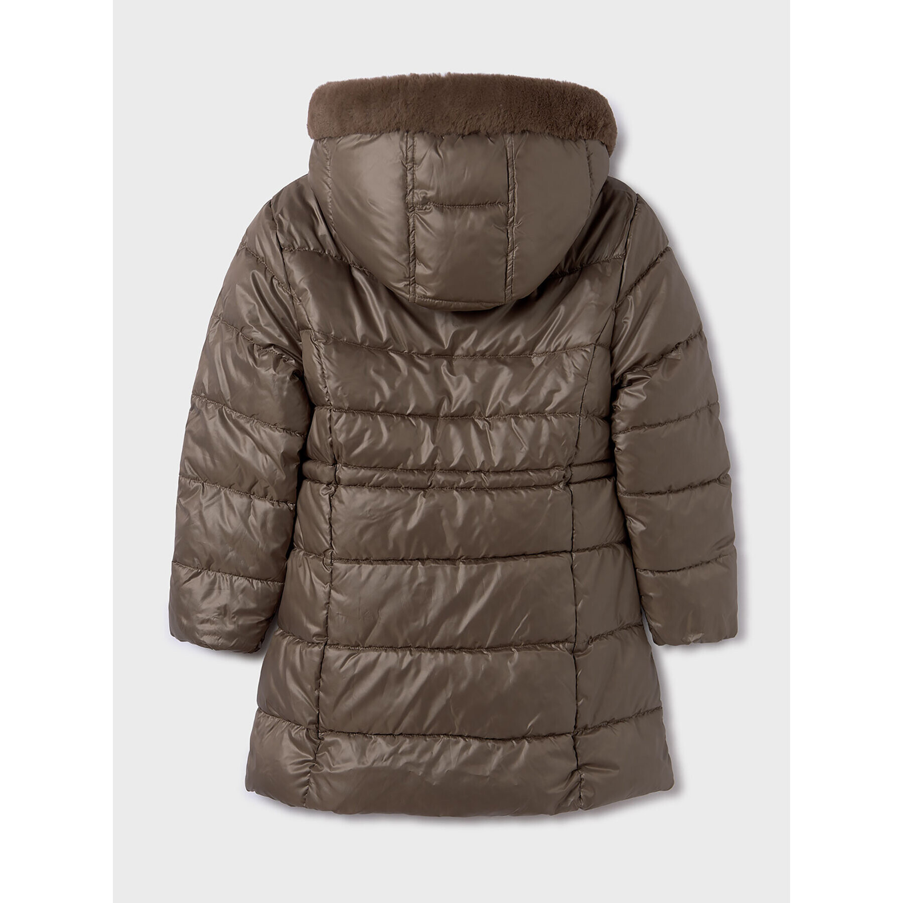 Mayoral Пухено яке 7.414 Кафяв Regular Fit - Pepit.bg