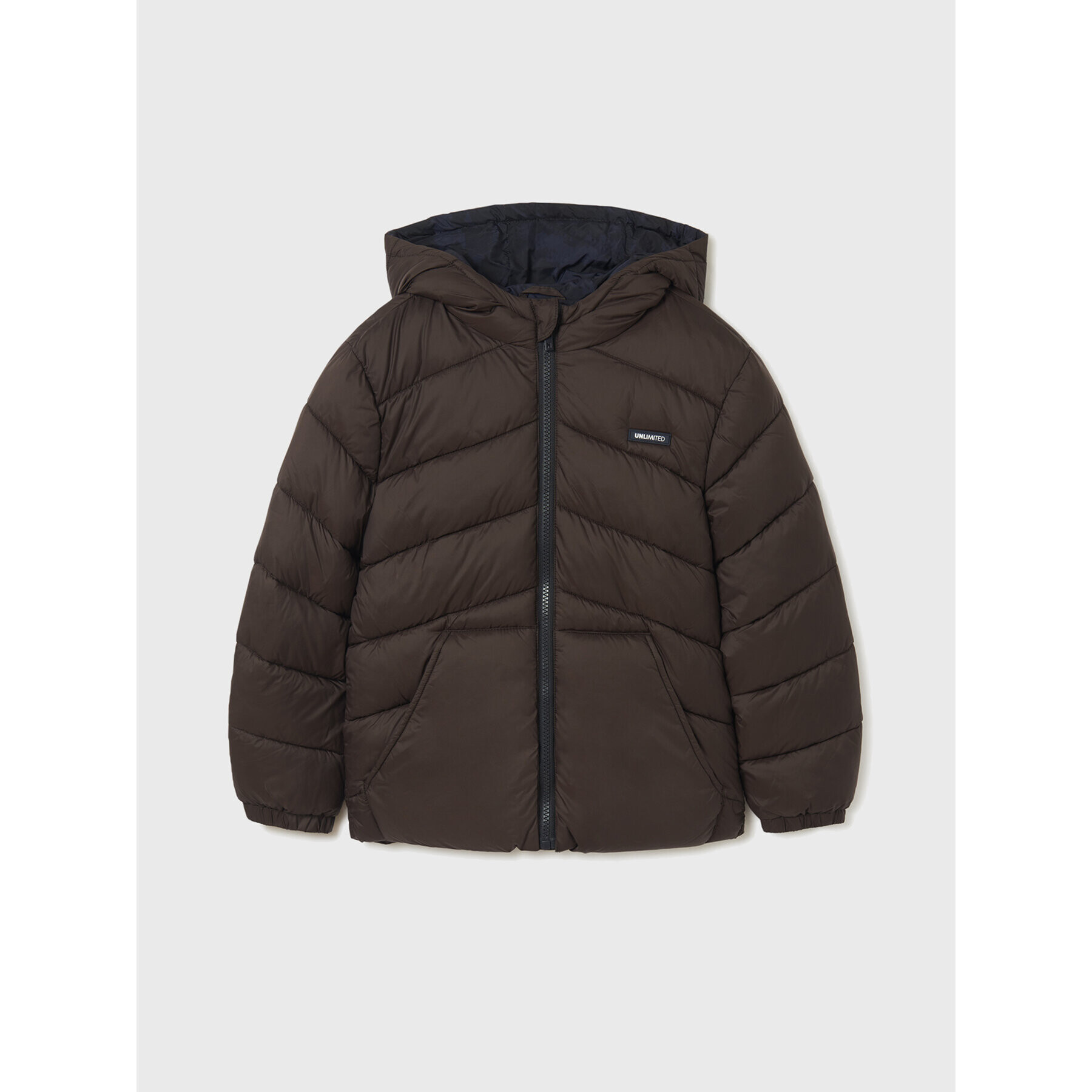 Mayoral Пухено яке 7462 Кафяв Regular Fit - Pepit.bg