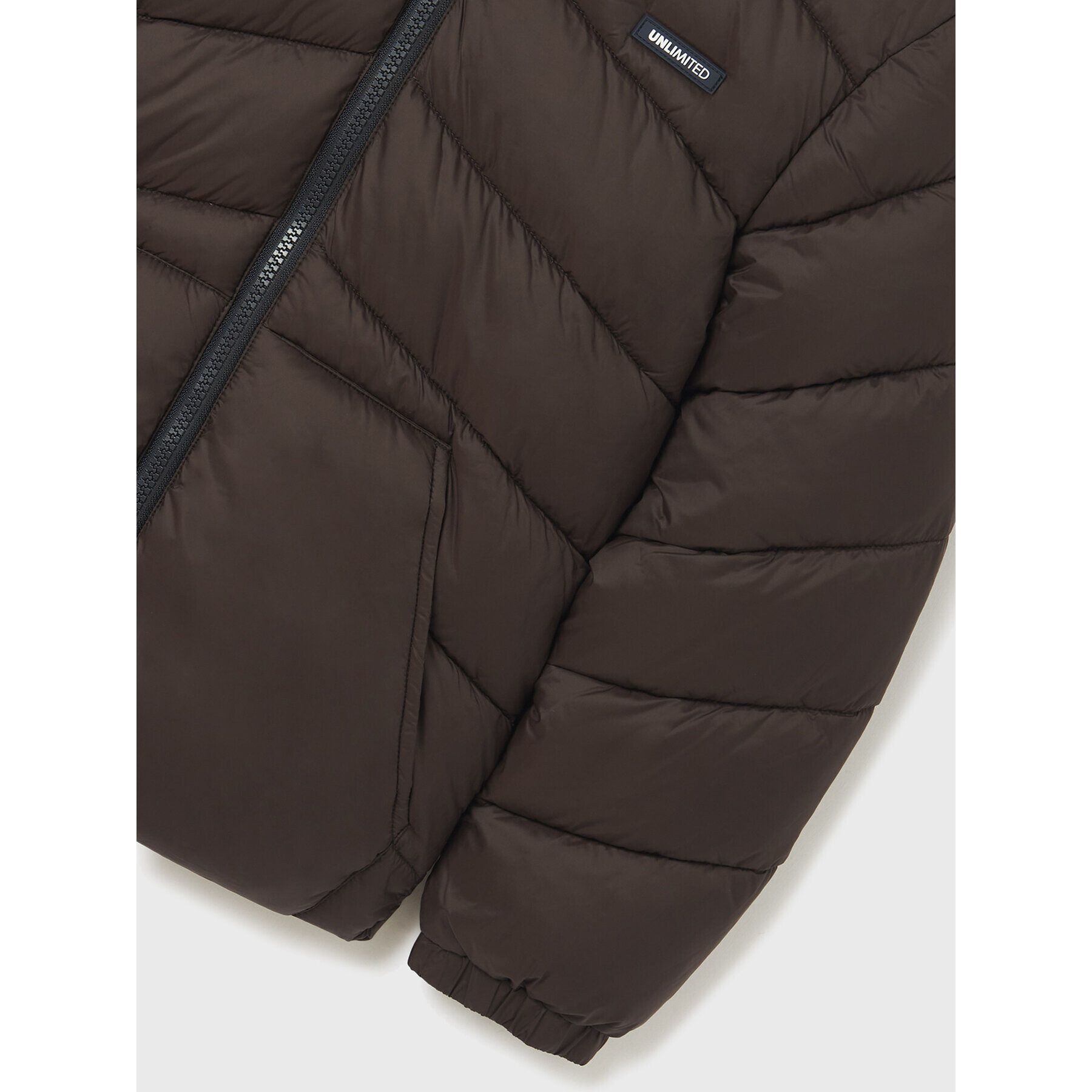 Mayoral Пухено яке 7462 Кафяв Regular Fit - Pepit.bg