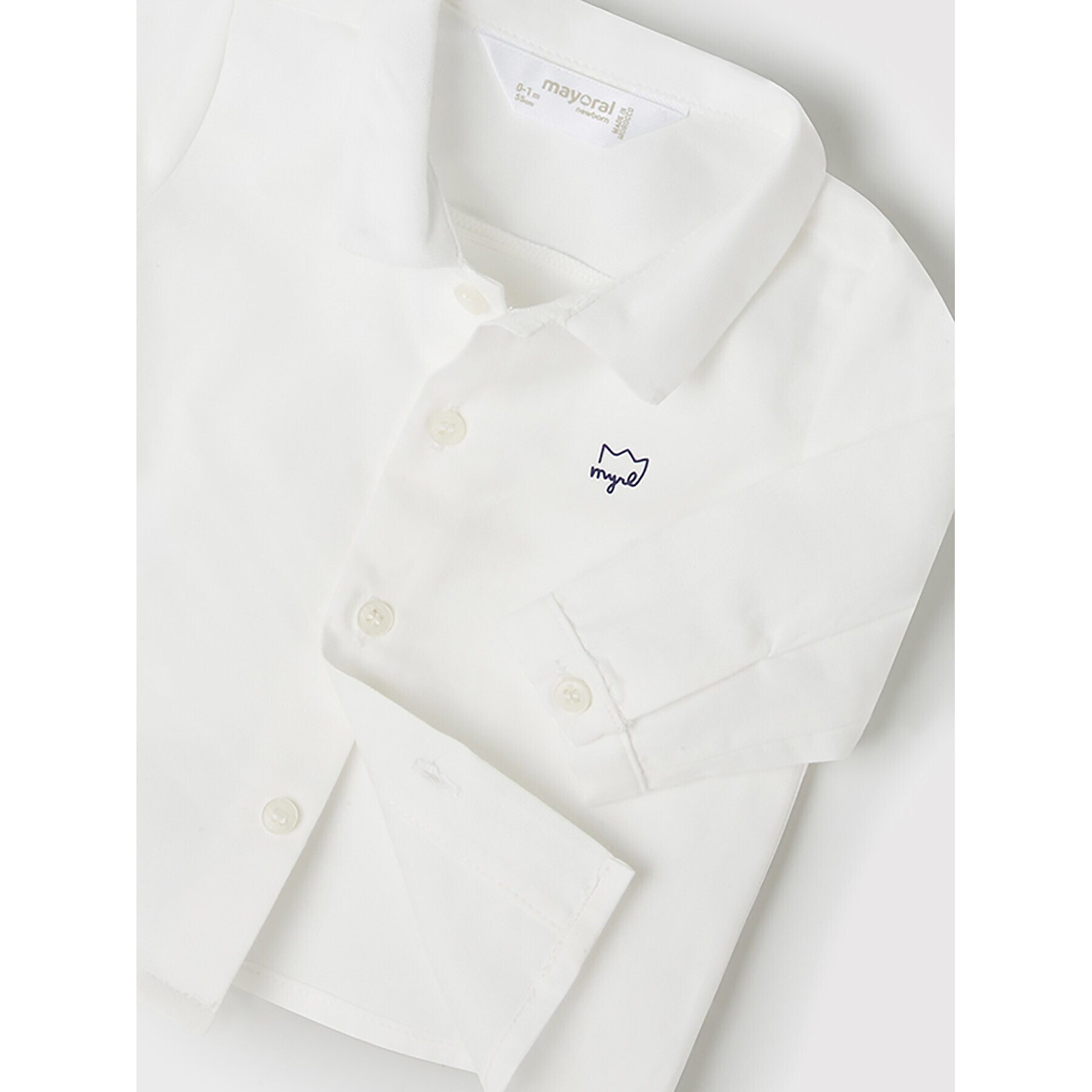 Mayoral Риза 1182 Бял Regular Fit - Pepit.bg