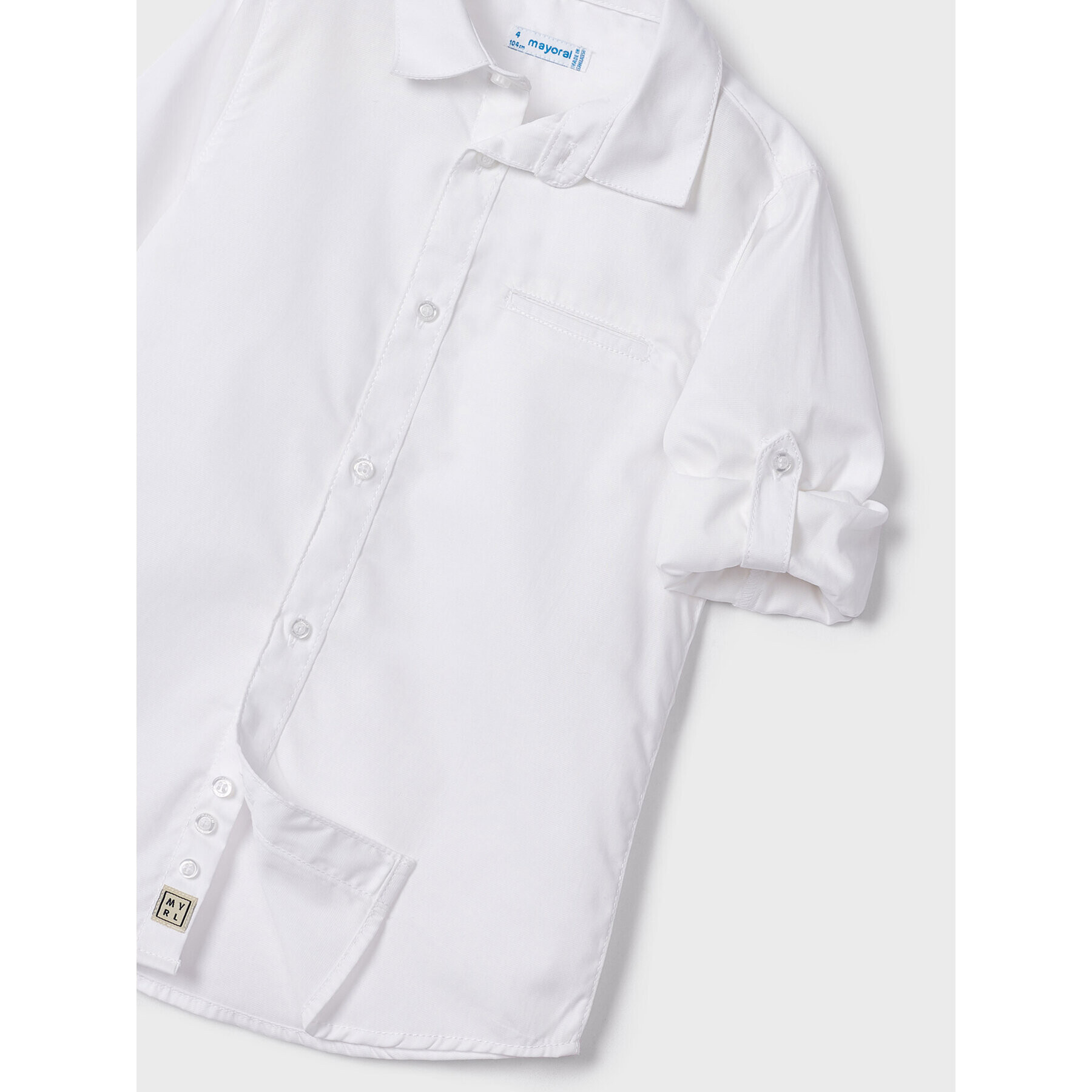 Mayoral Риза 140 Бял Regular Fit - Pepit.bg