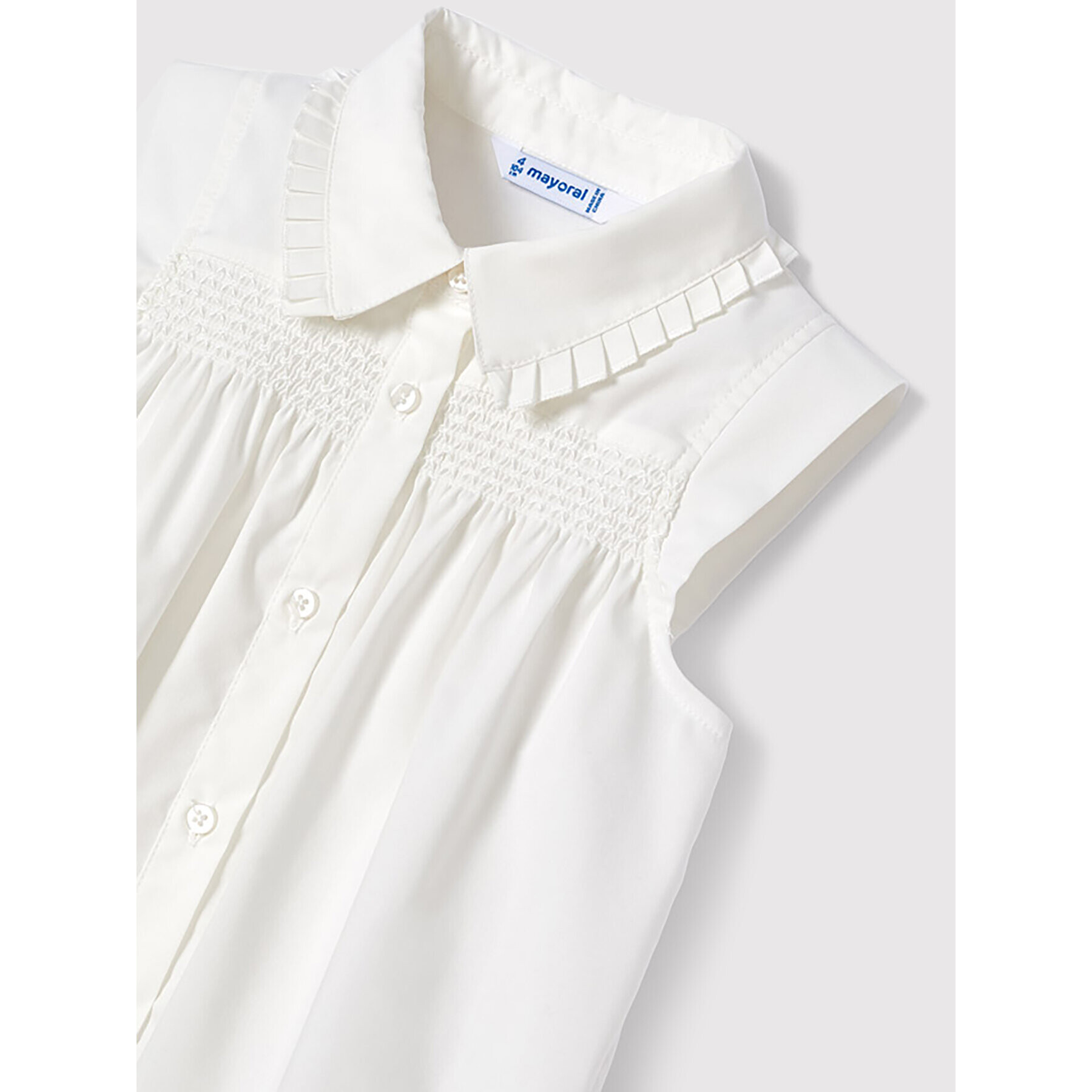 Mayoral Риза 3130 Бял Regular Fit - Pepit.bg