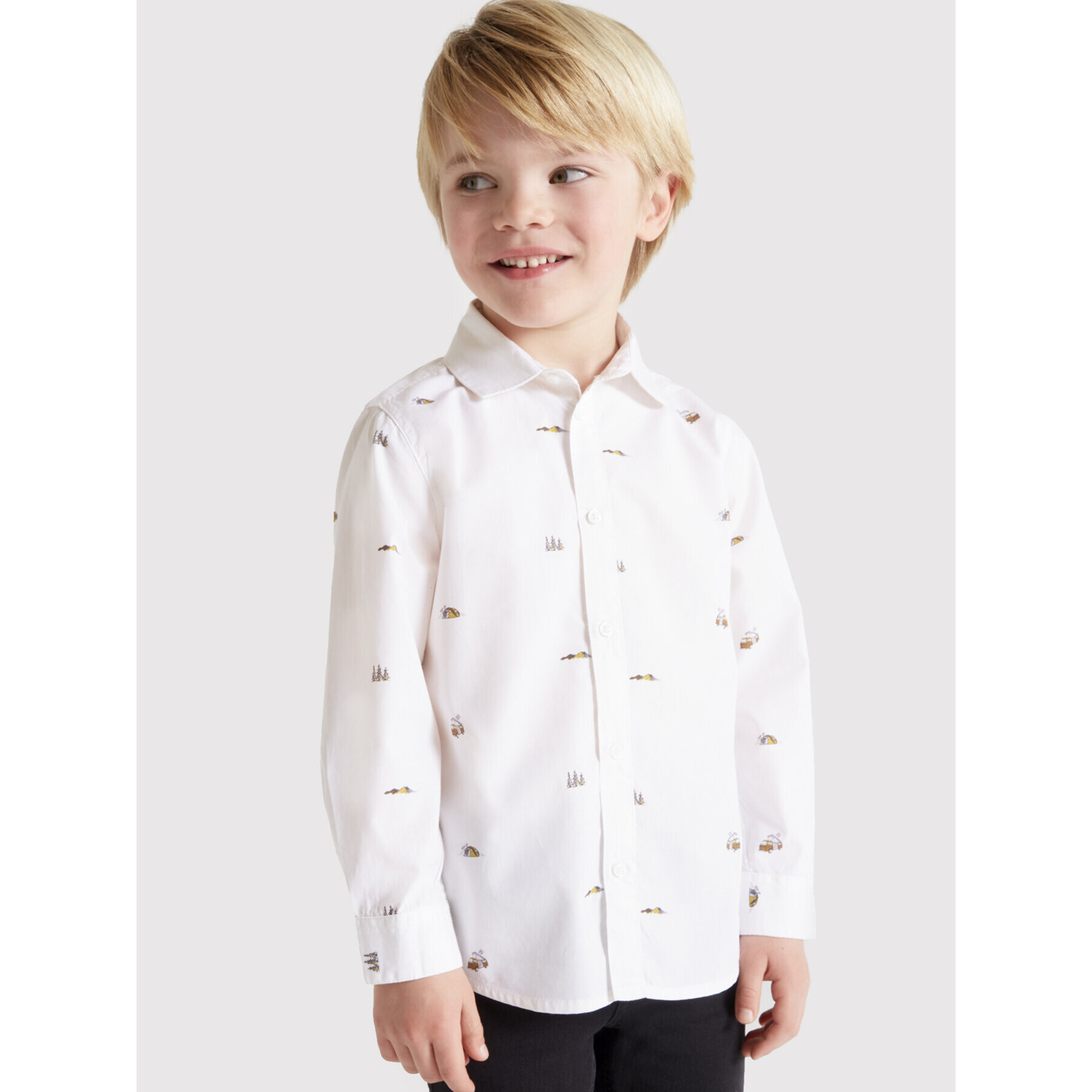 Mayoral Риза 4186 Бял Slim Fit - Pepit.bg