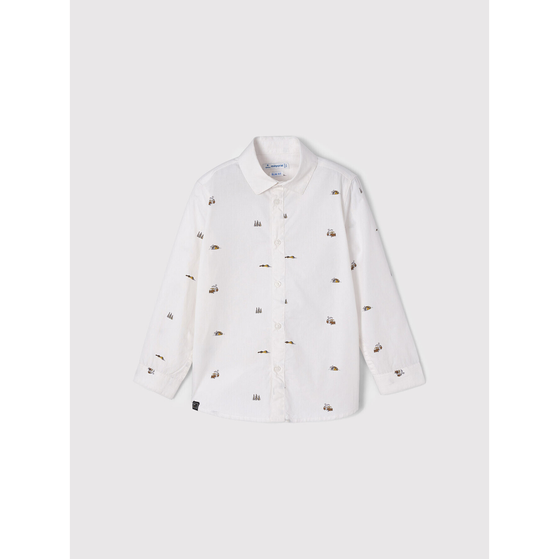 Mayoral Риза 4186 Бял Slim Fit - Pepit.bg