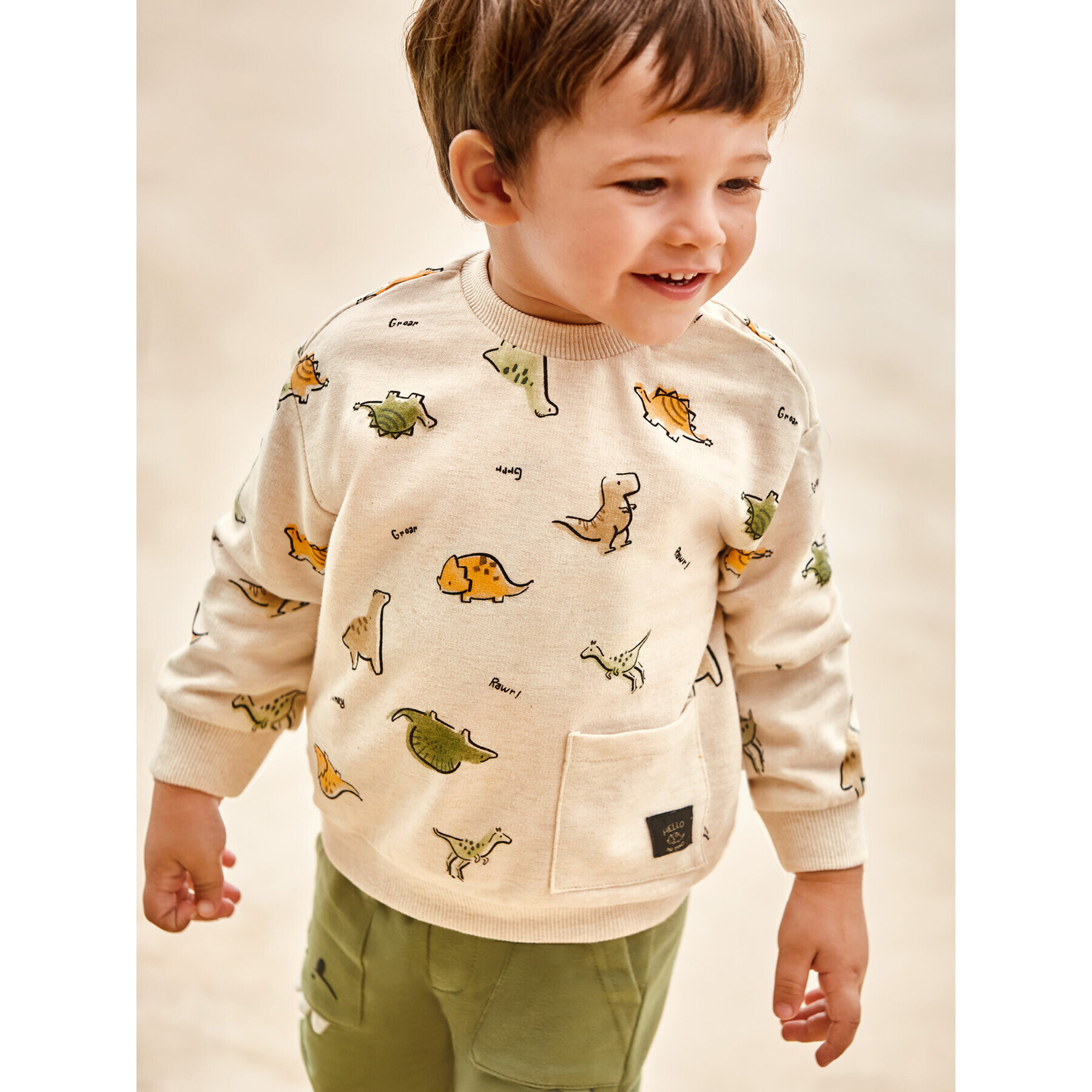 Mayoral Суитшърт 1416 Бежов Regular Fit - Pepit.bg
