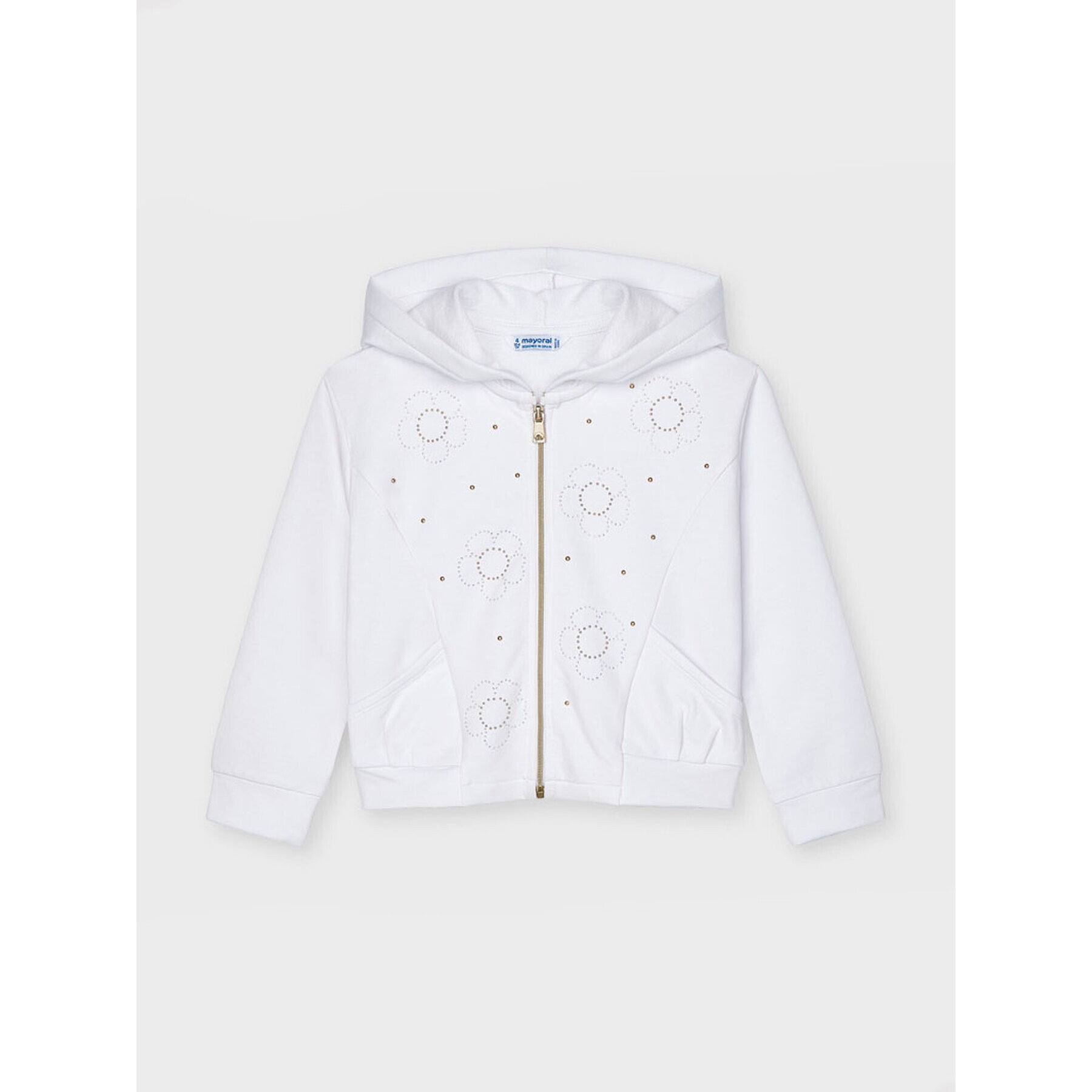 Mayoral Суитшърт 3481 Бял Regular Fit - Pepit.bg