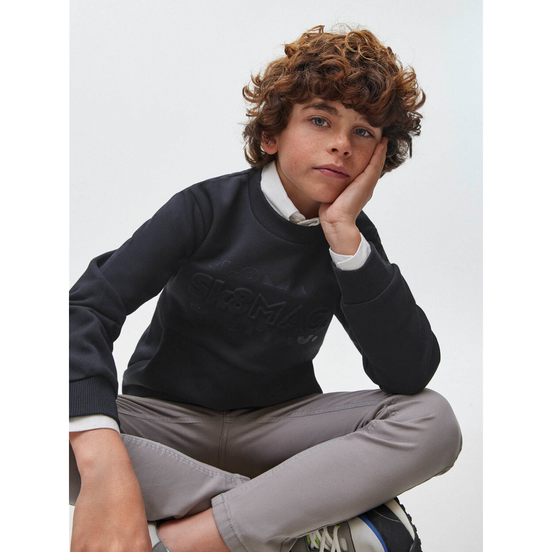 Mayoral Суитшърт 7.428 Сив Regular Fit - Pepit.bg