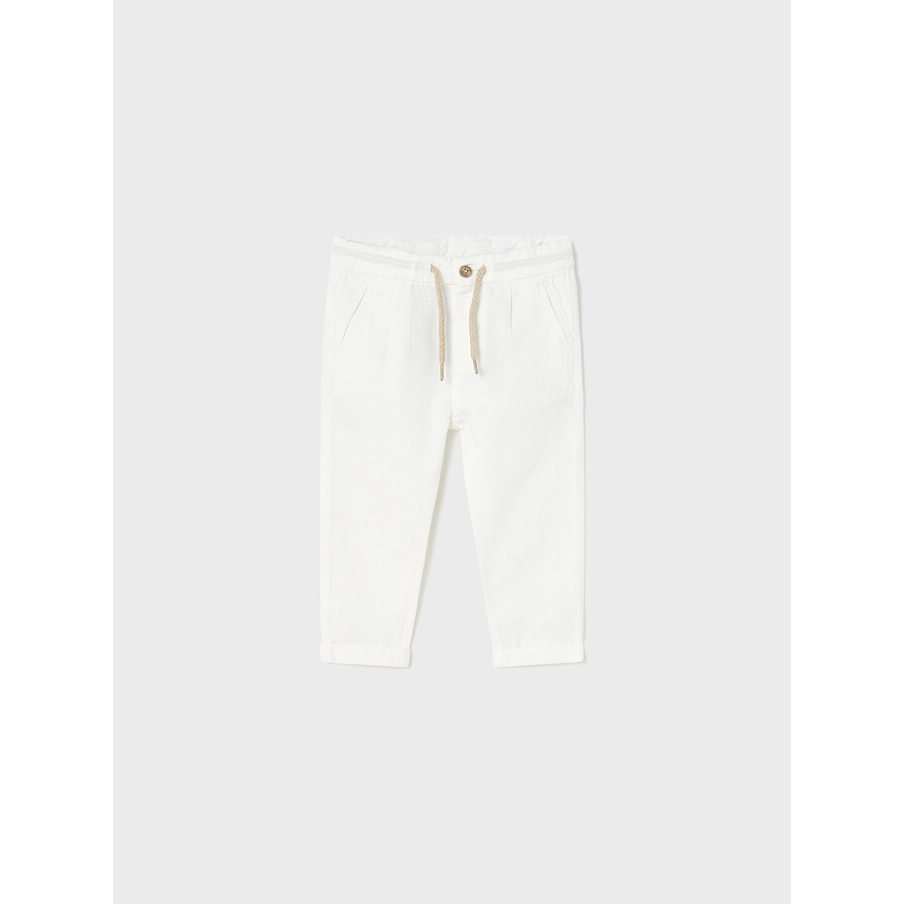 Mayoral Текстилни панталони 1524 Бял Regular Fit - Pepit.bg