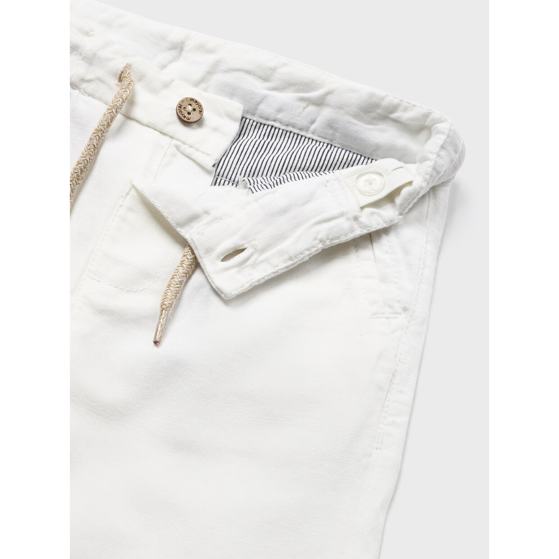 Mayoral Текстилни панталони 1524 Бял Regular Fit - Pepit.bg
