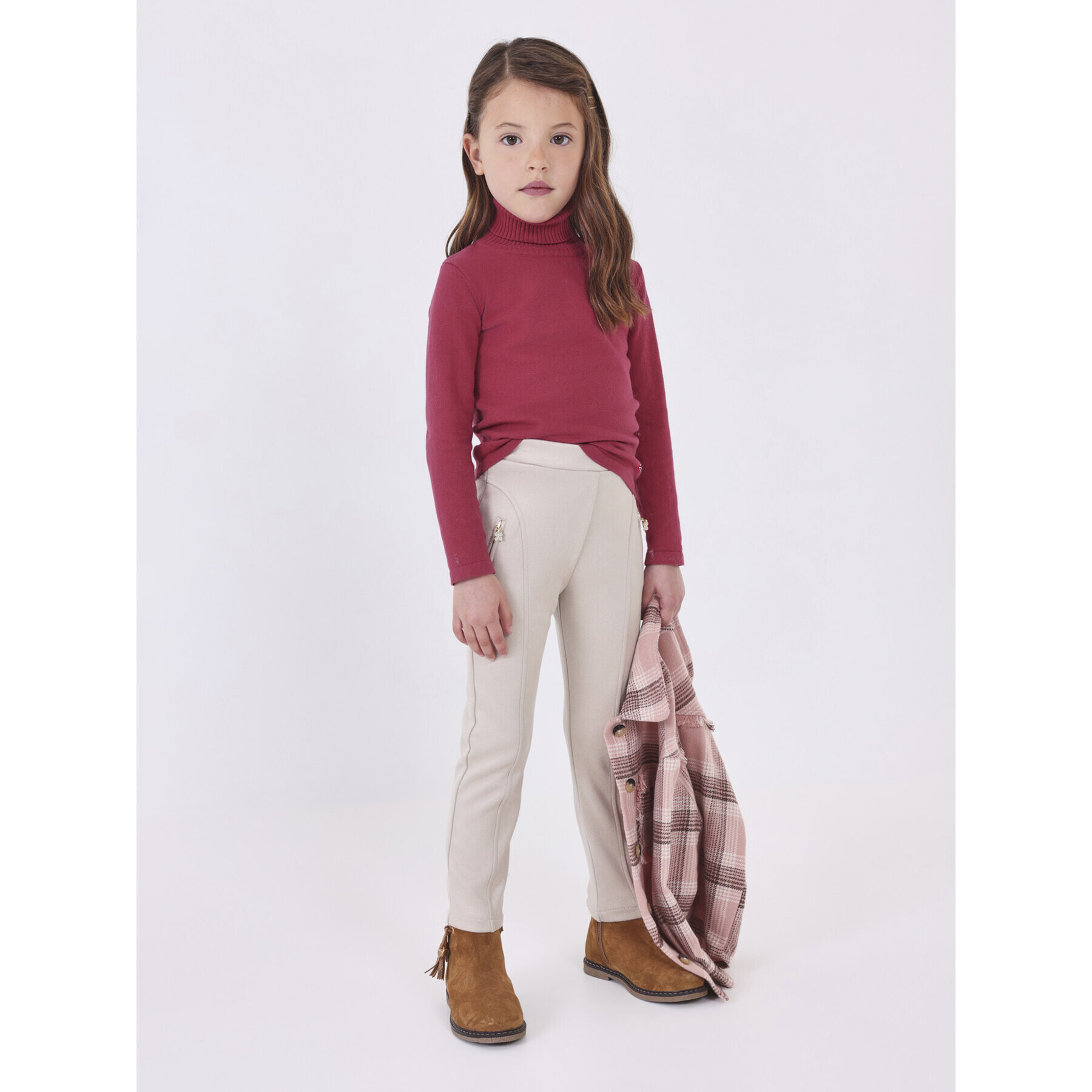 Mayoral Текстилни панталони 4.502 Бежов Regular Fit - Pepit.bg