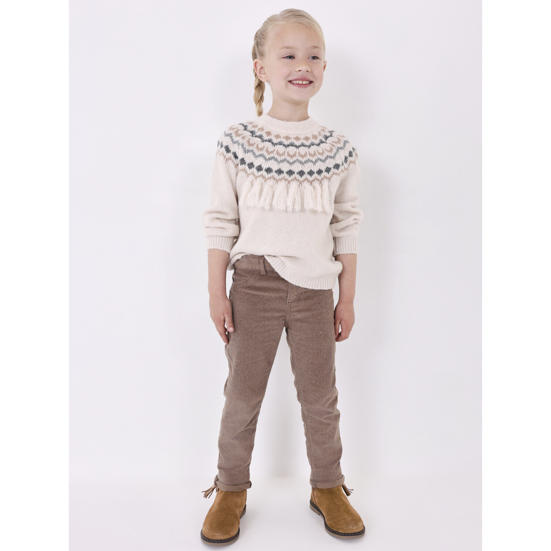 Mayoral Текстилни панталони 4.503 Кафяв Regular Fit - Pepit.bg
