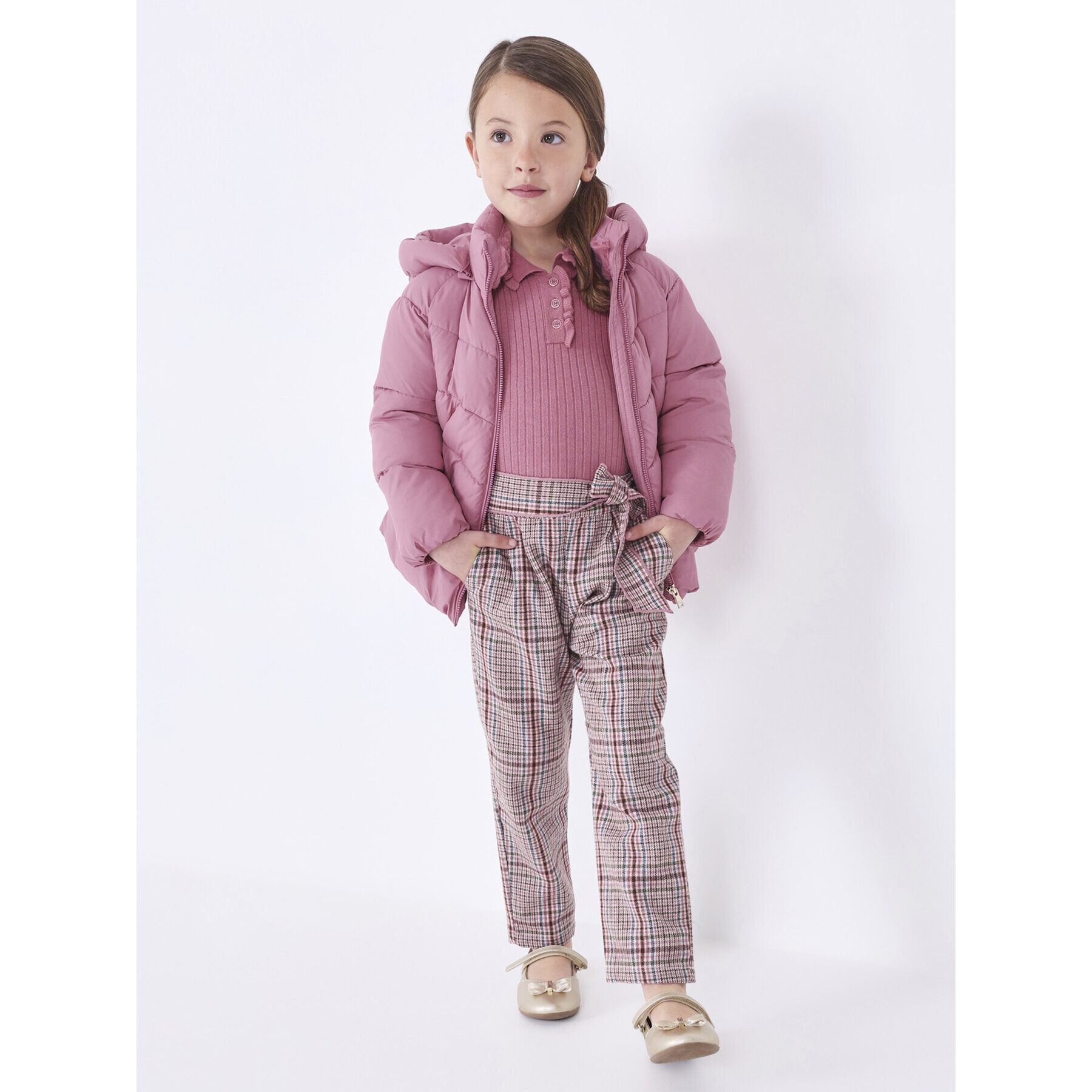 Mayoral Текстилни панталони 4.506 Розов Regular Fit - Pepit.bg