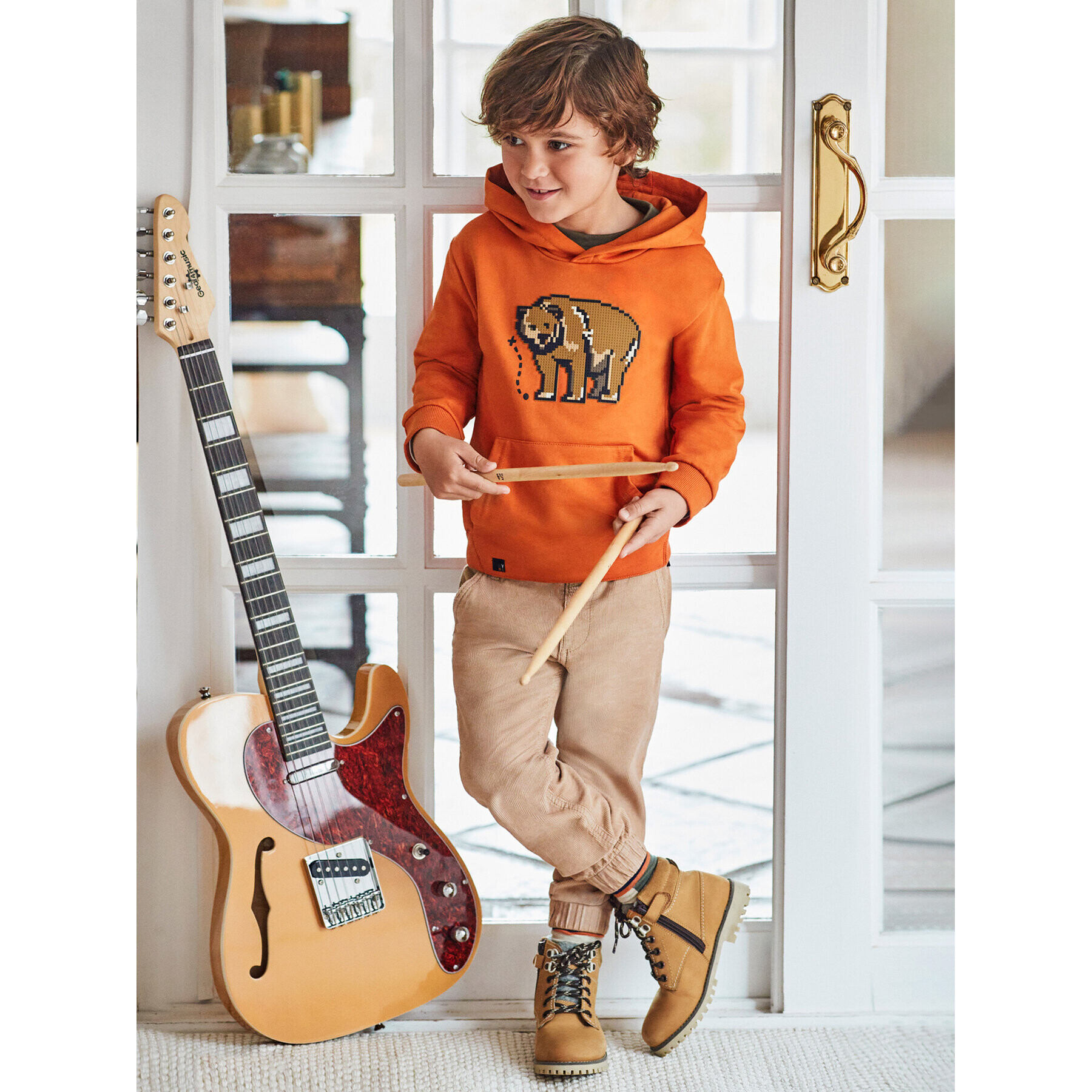 Mayoral Текстилни панталони 4.520 Кафяв Regular Fit - Pepit.bg