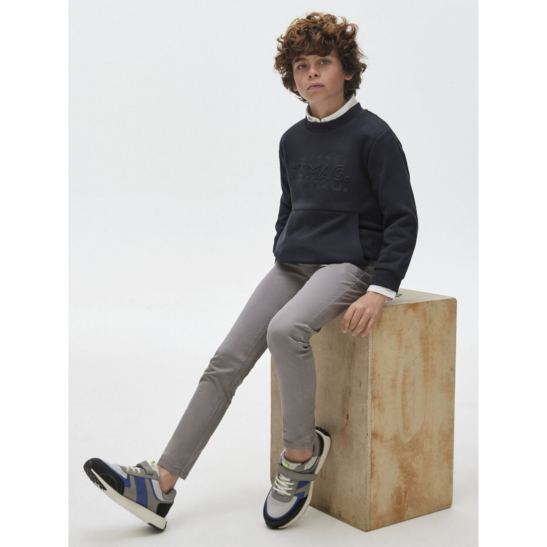 Mayoral Текстилни панталони 530 Сив Regular Fit - Pepit.bg