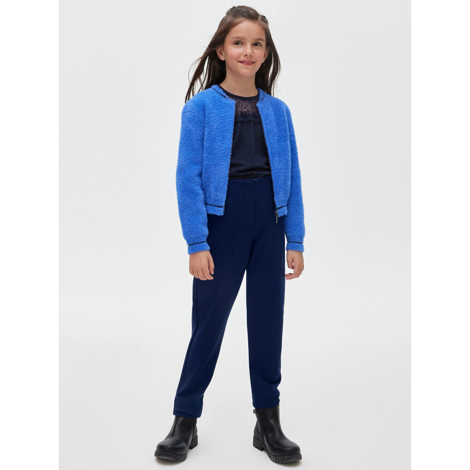 Mayoral Текстилни панталони 7.502 Тъмносин Regular Fit - Pepit.bg