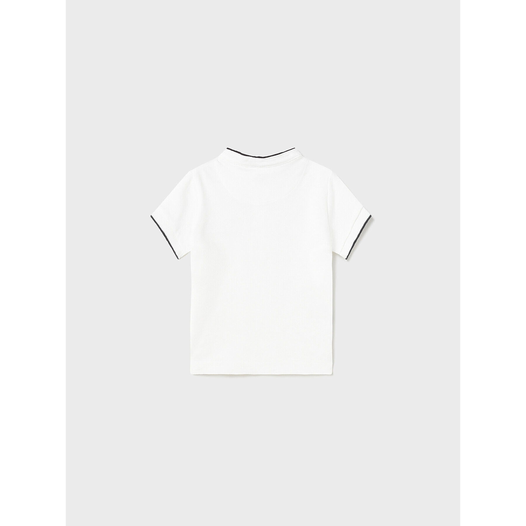 Mayoral Тениска с яка и копчета 1101 Бял Regular Fit - Pepit.bg