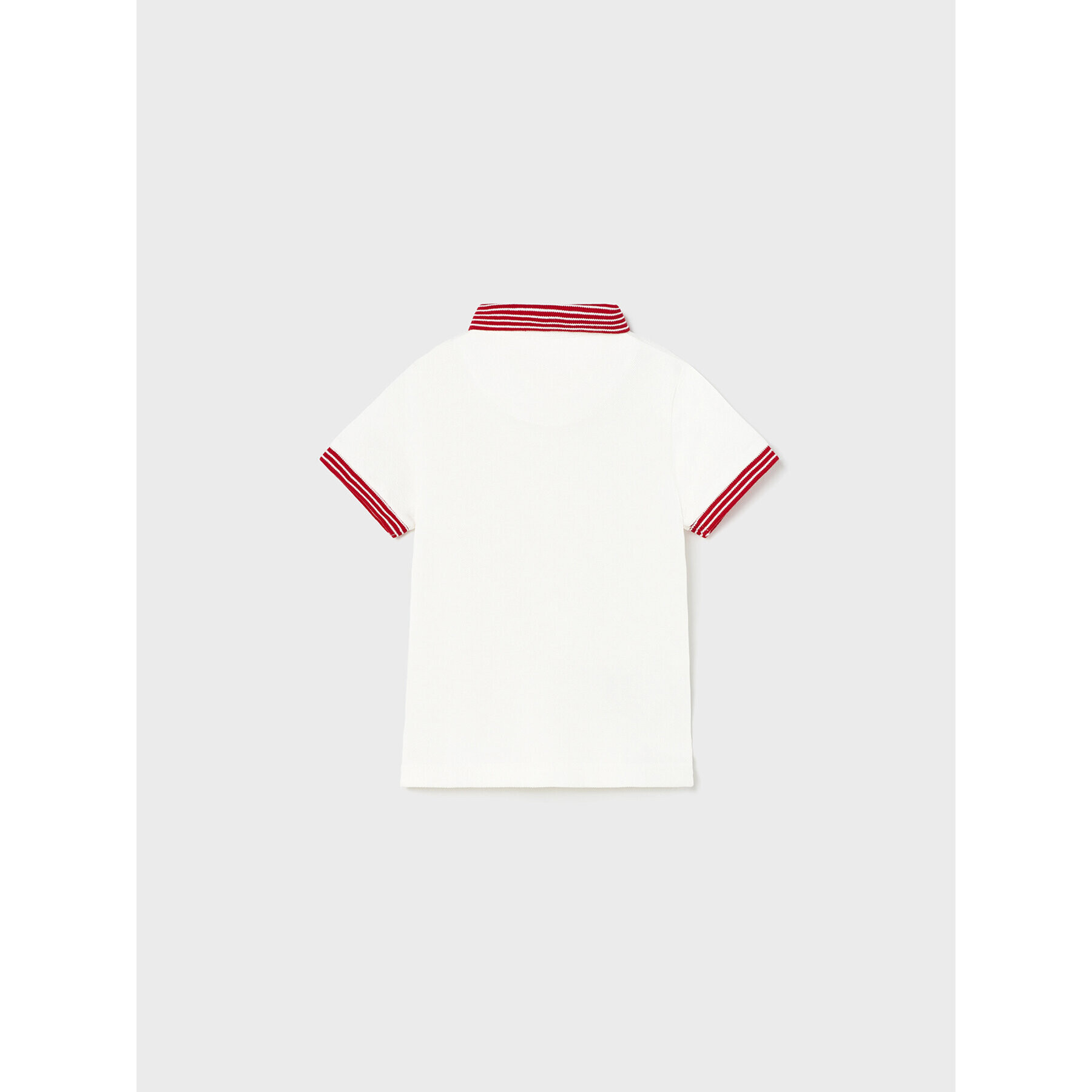 Mayoral Тениска с яка и копчета 1105 Бял Regular Fit - Pepit.bg