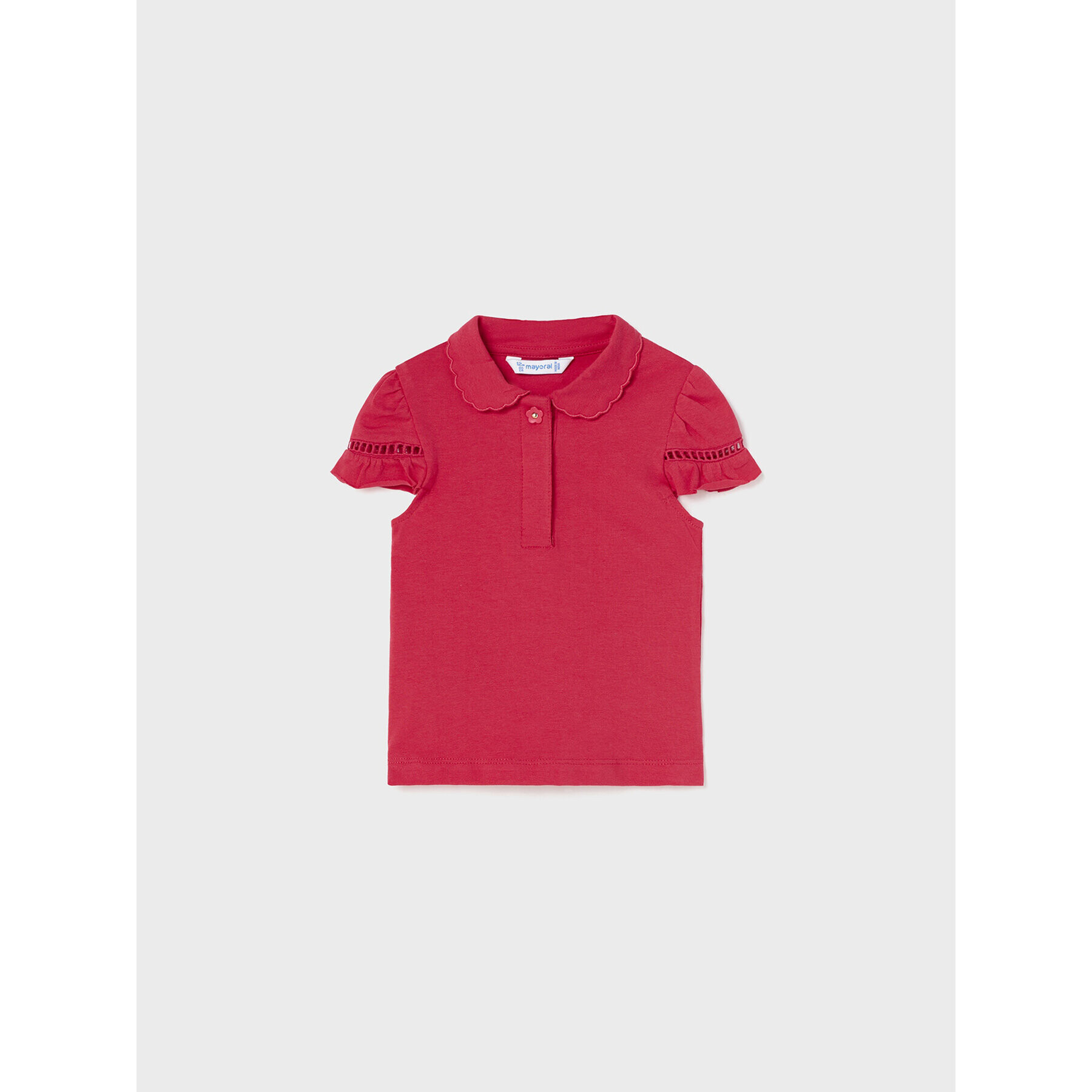 Mayoral Тениска с яка и копчета 1191 Червен Regular Fit - Pepit.bg