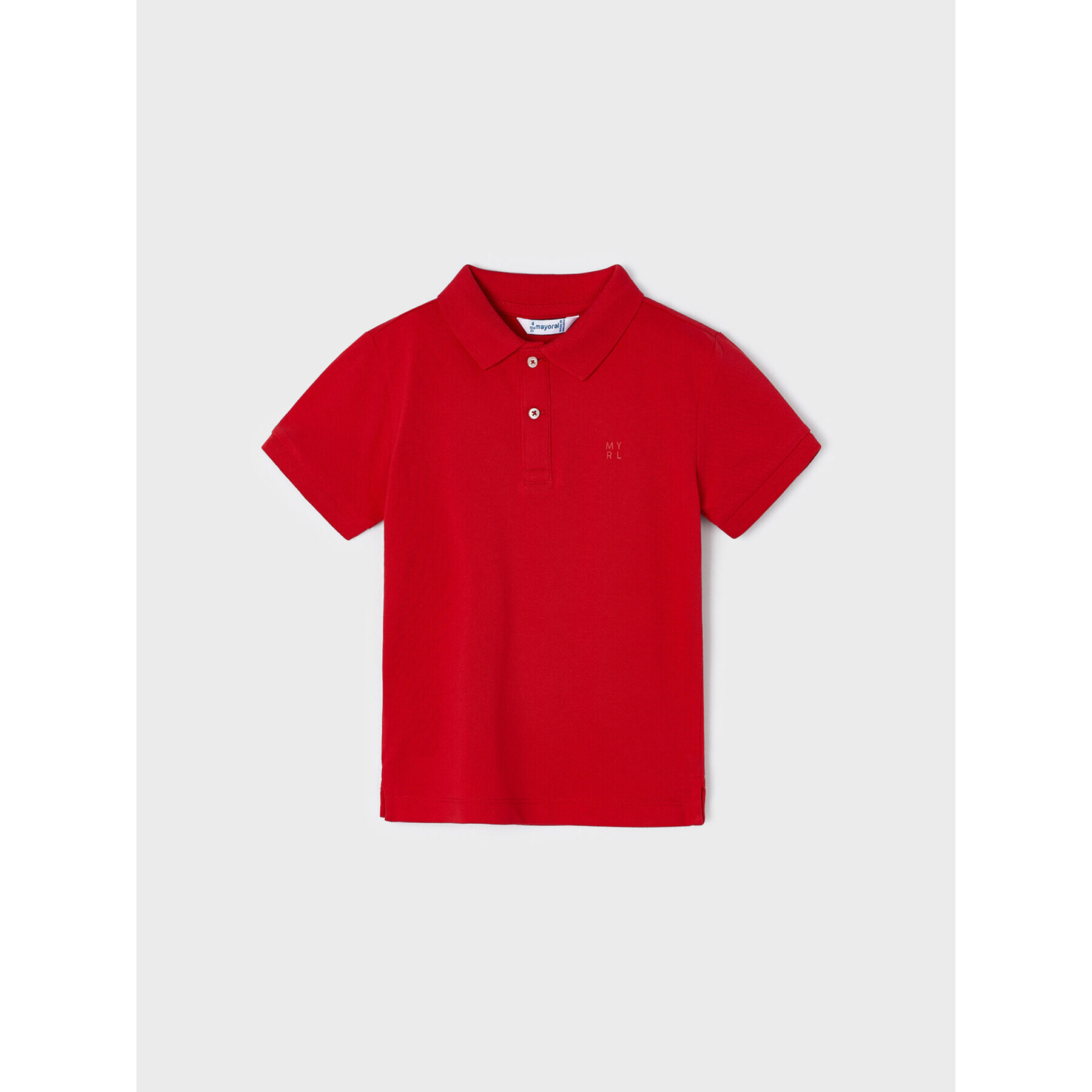 Mayoral Тениска с яка и копчета 150 Червен Regular Fit - Pepit.bg