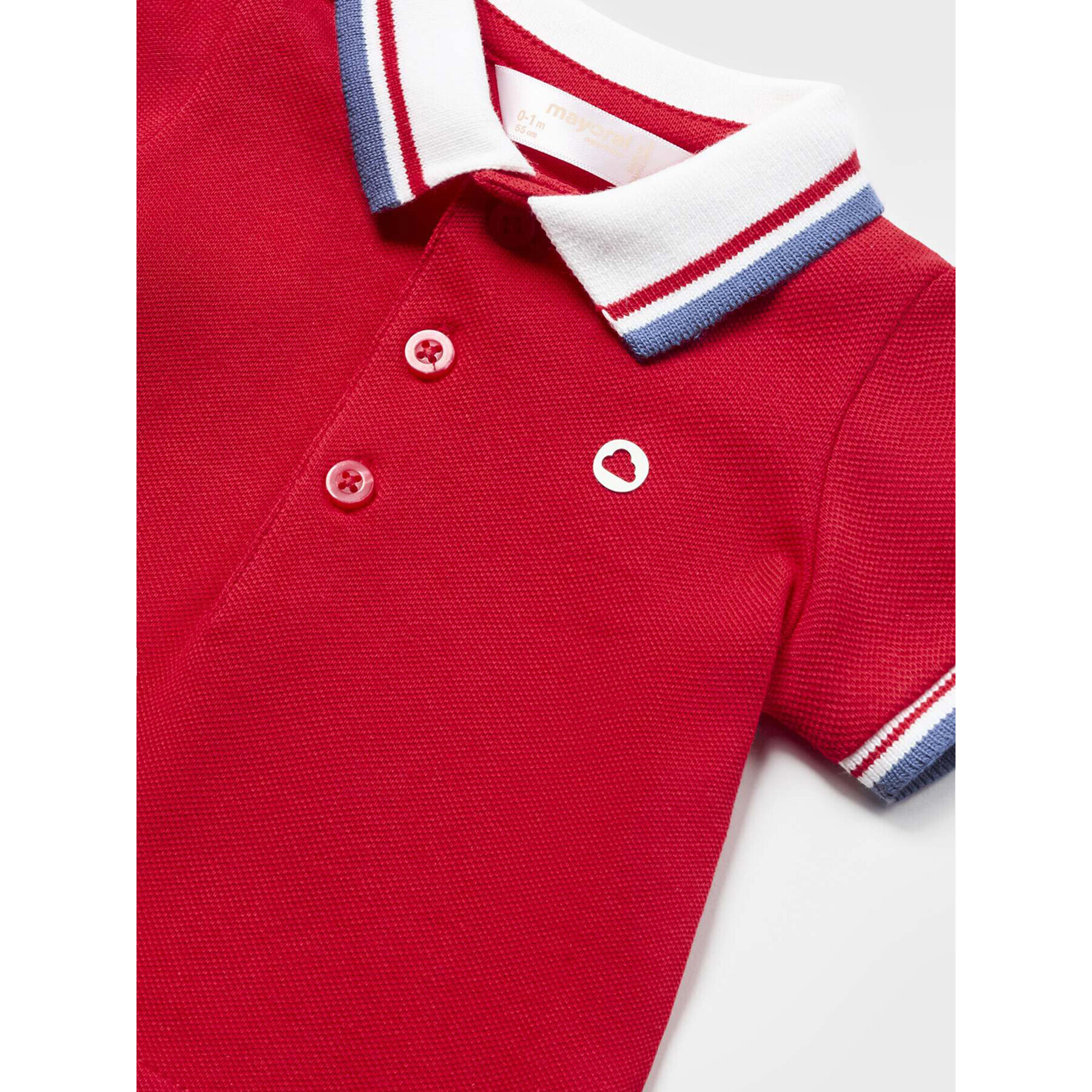 Mayoral Тениска с яка и копчета 190 Червен Regular Fit - Pepit.bg