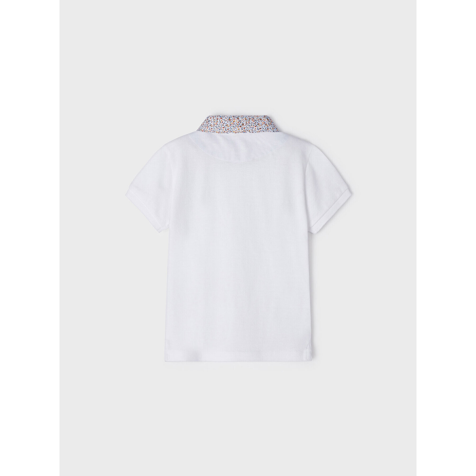 Mayoral Тениска с яка и копчета 3152 Бял Regular Fit - Pepit.bg