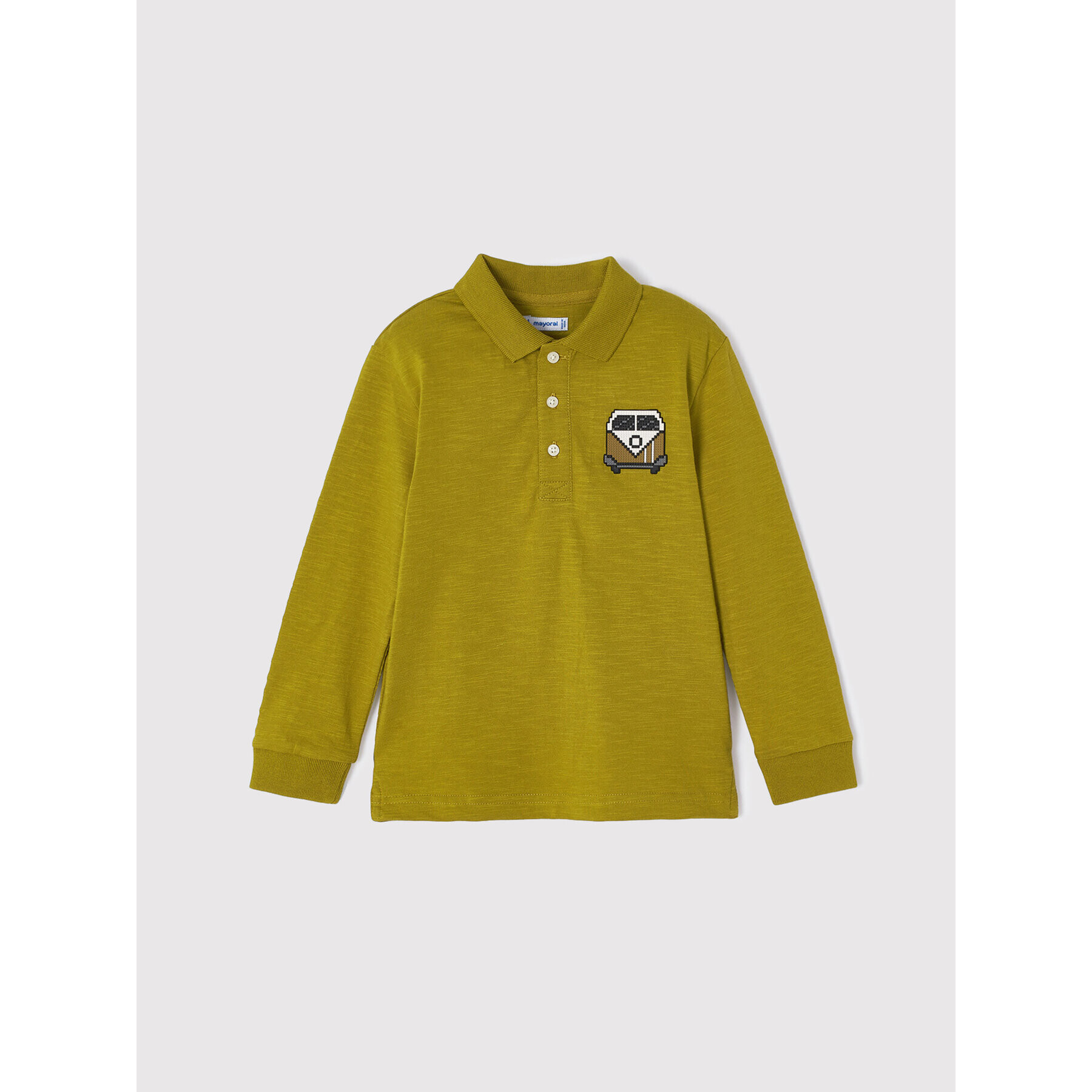 Mayoral Тениска с яка и копчета 4177 Зелен Regular Fit - Pepit.bg
