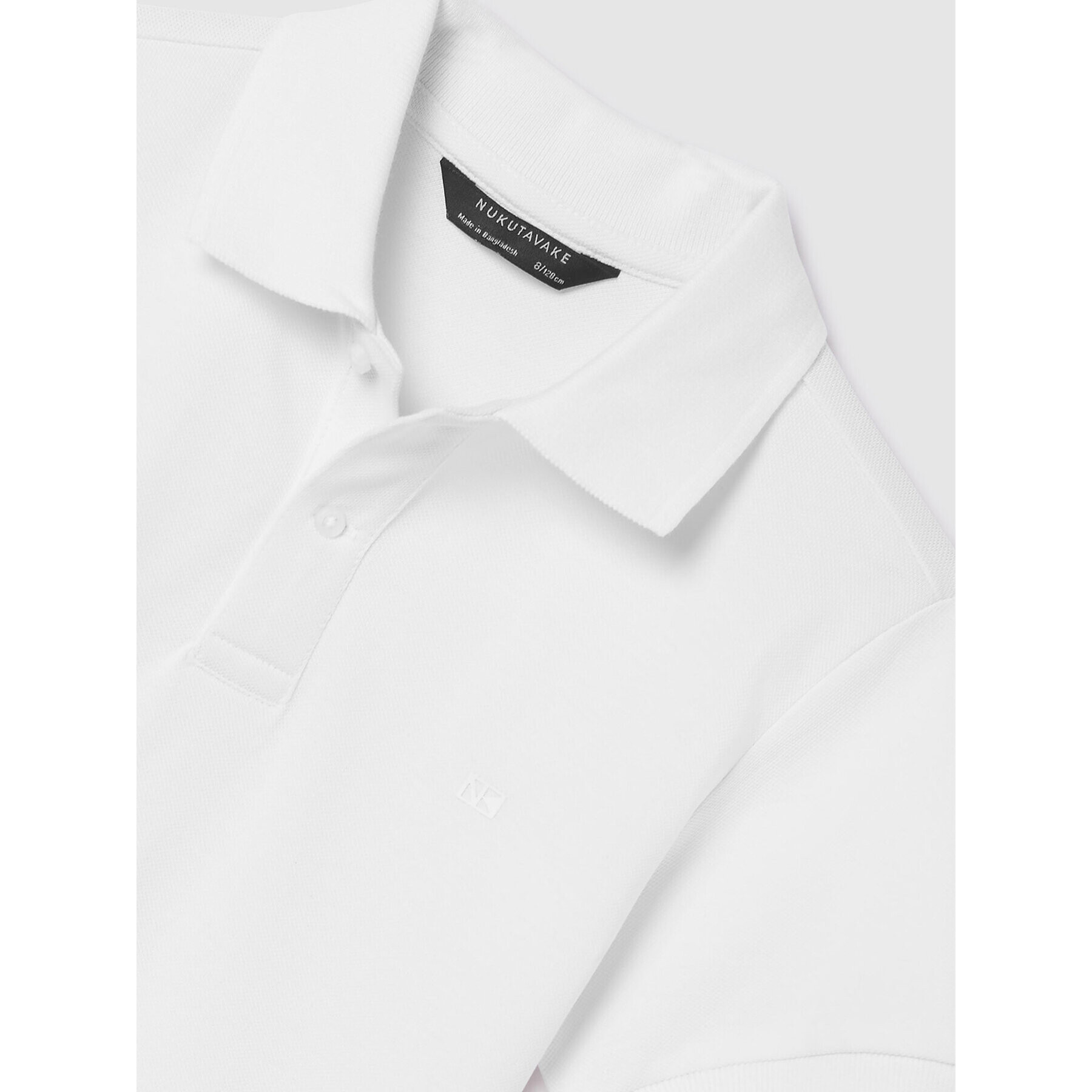 Mayoral Тениска с яка и копчета 890 Бял Regular Fit - Pepit.bg