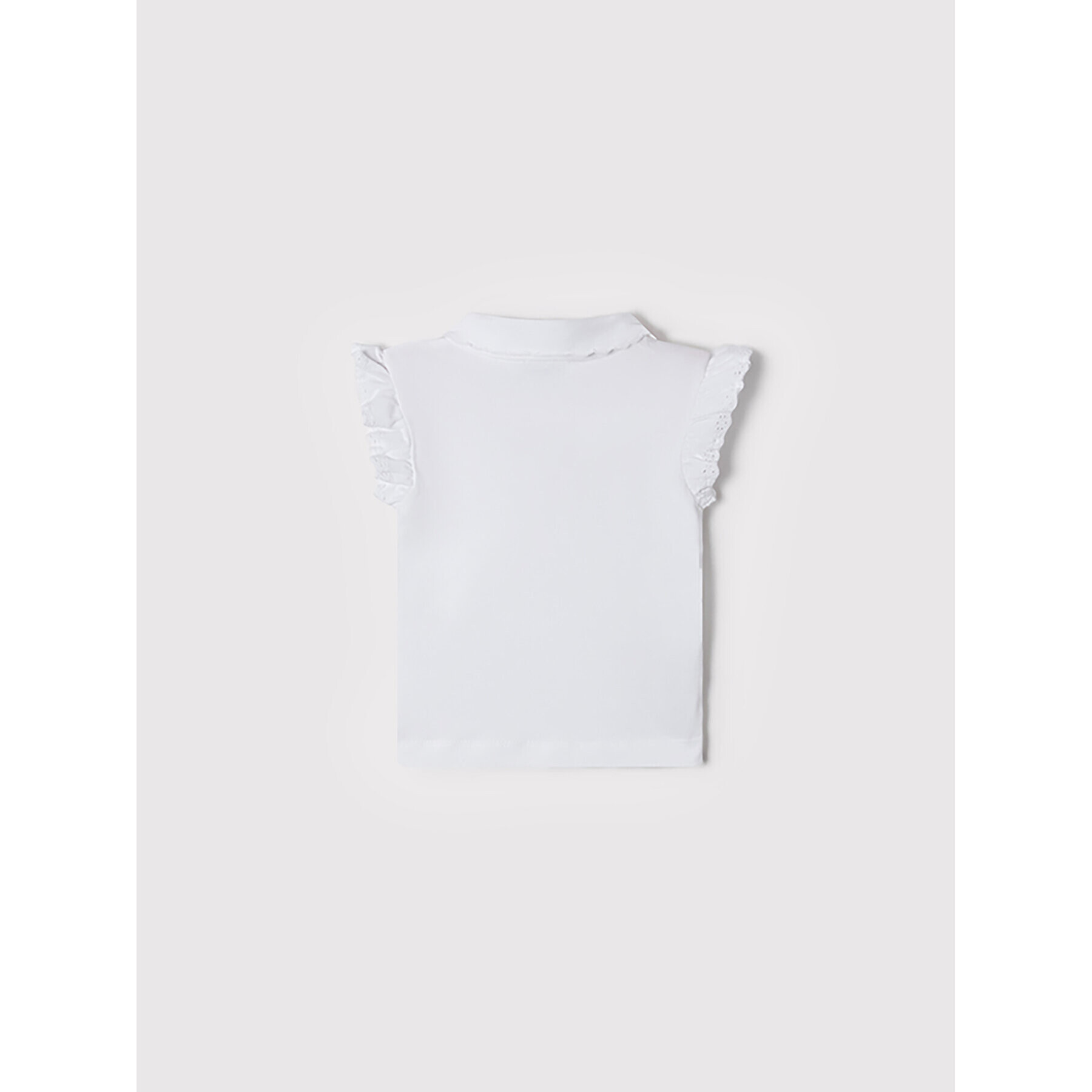 Mayoral Тениска с яка и копчета 1184 Бял Regular Fit - Pepit.bg