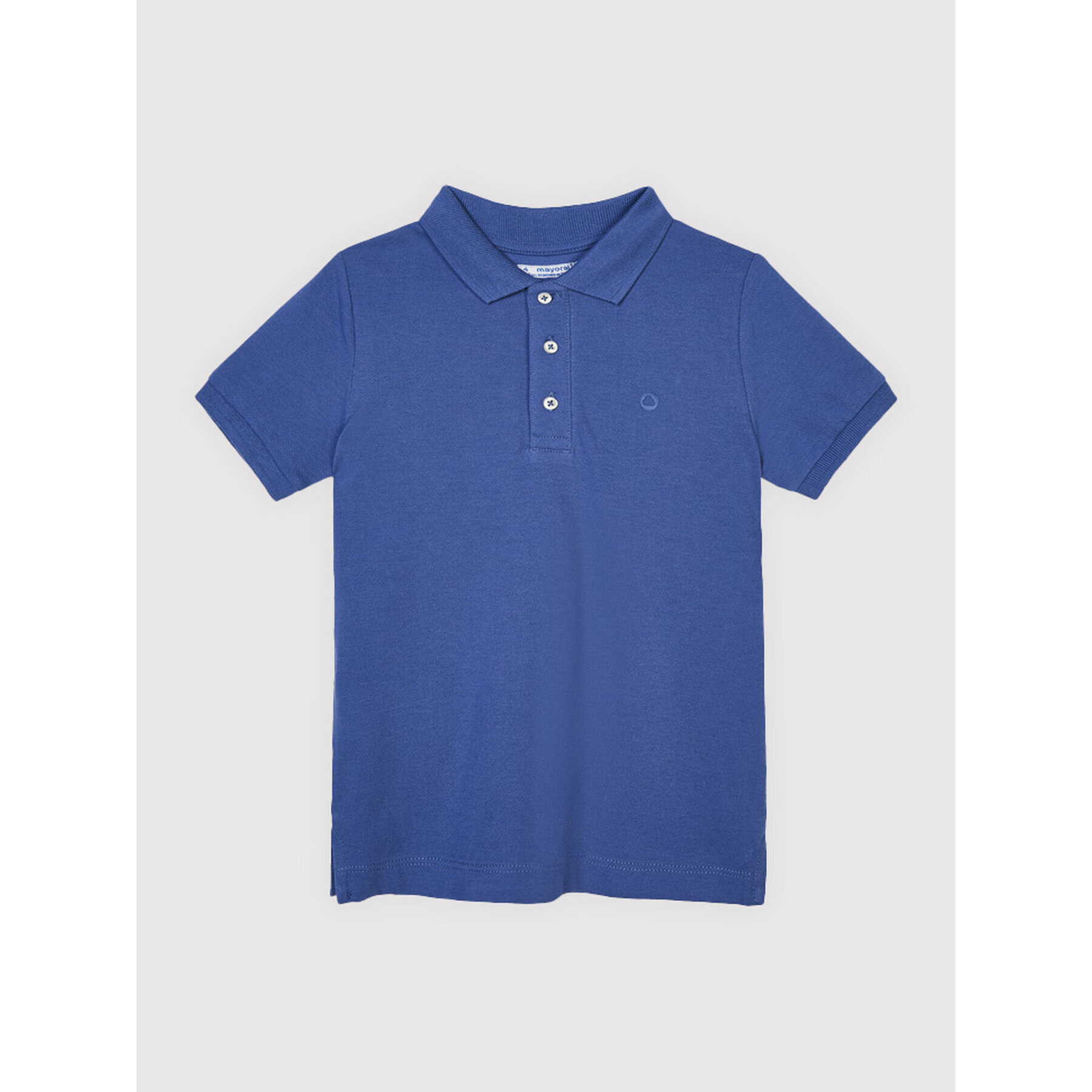 Mayoral Тениска с яка и копчета 150 Син Regular Fit - Pepit.bg