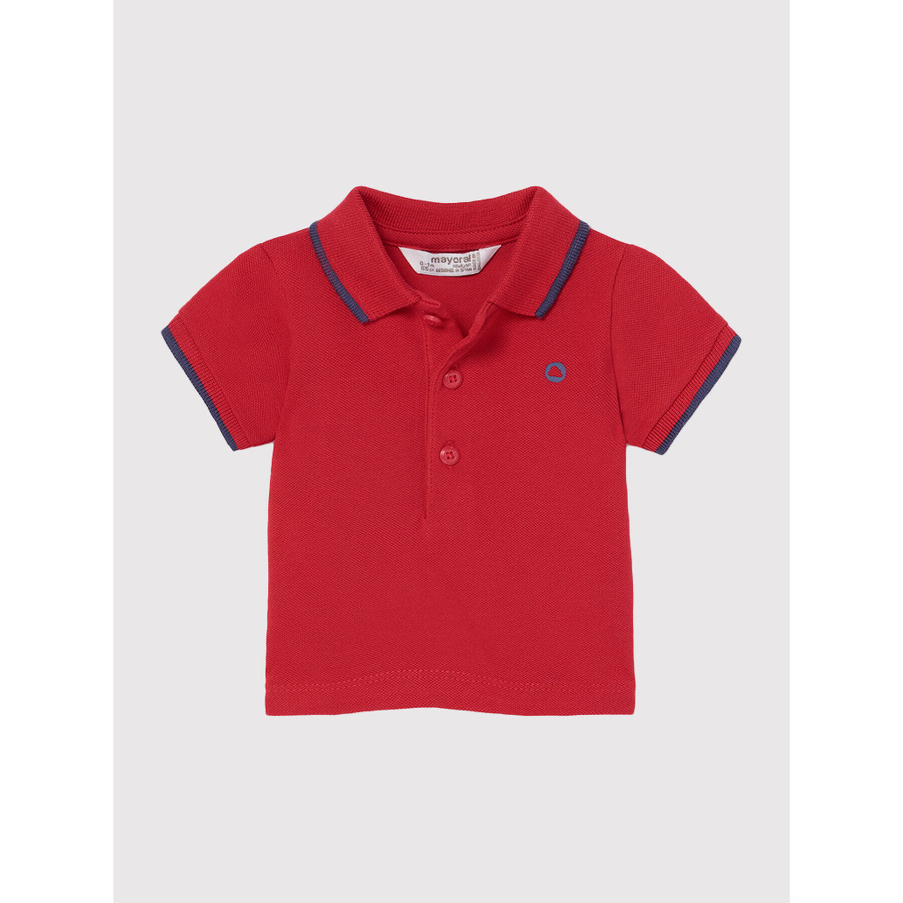 Mayoral Тениска с яка и копчета 190 Червен Regular Fit - Pepit.bg