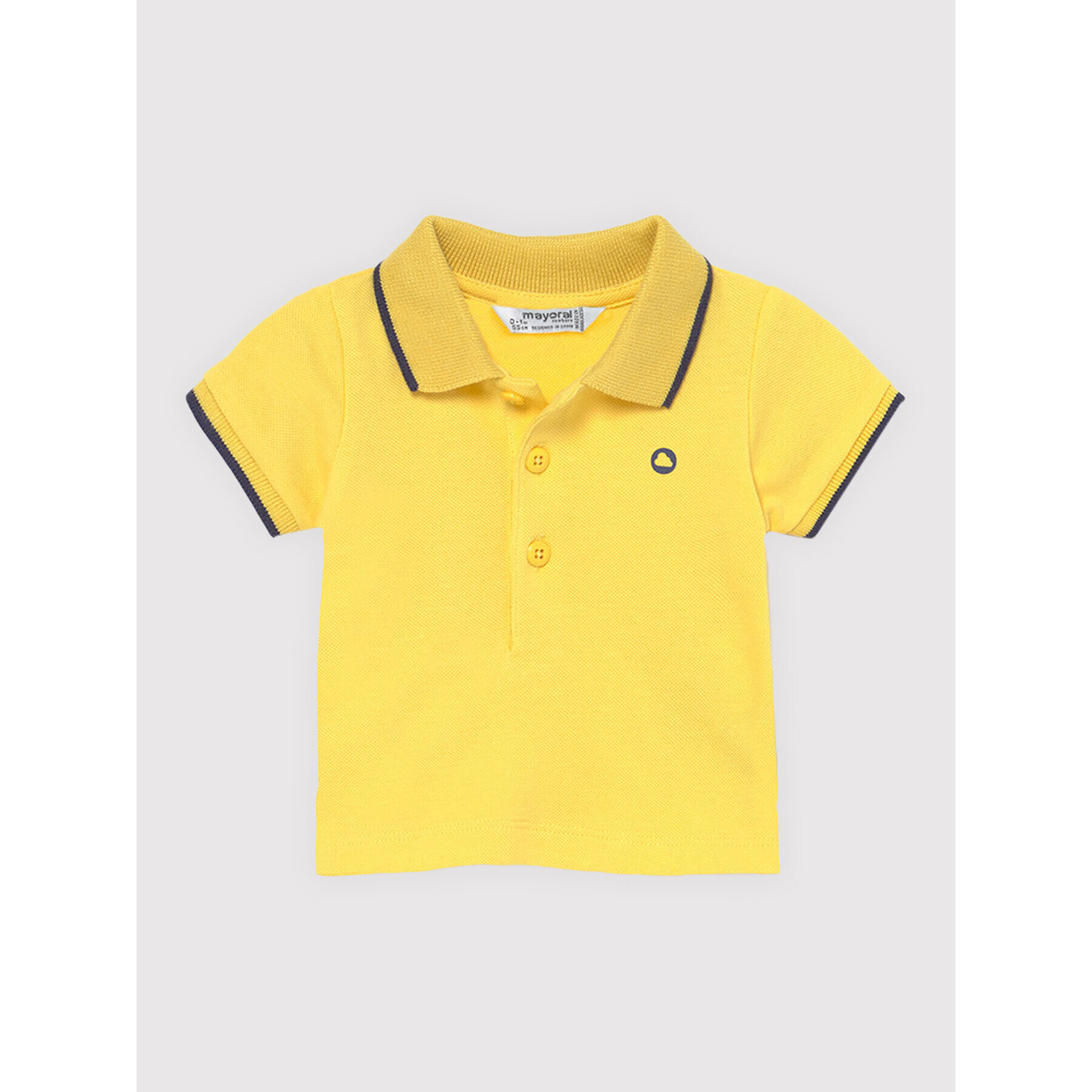 Mayoral Тениска с яка и копчета 190 Жълт Regular Fit - Pepit.bg