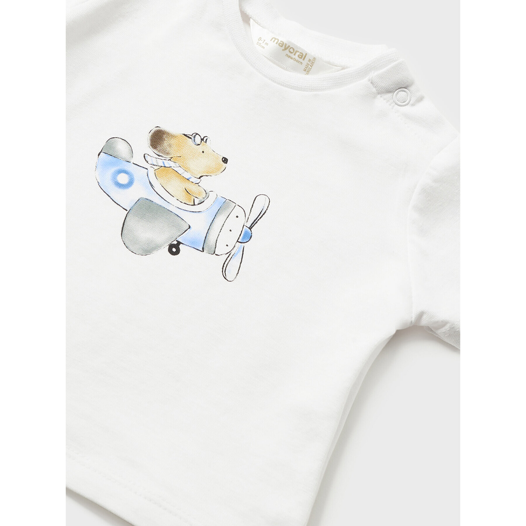 Mayoral Тишърт 1001 Бял Regular Fit - Pepit.bg