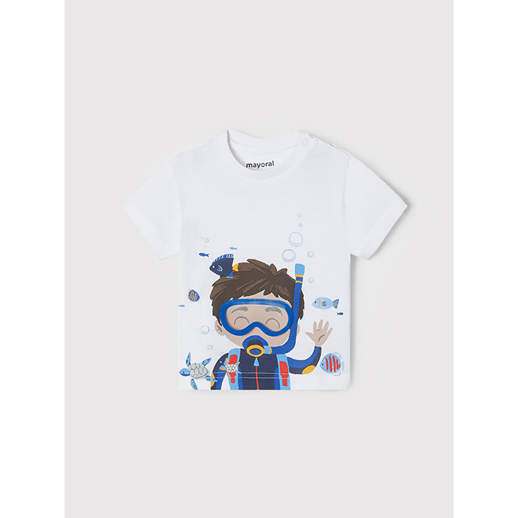 Mayoral Тишърт 1010 Бял Regular Fit - Pepit.bg