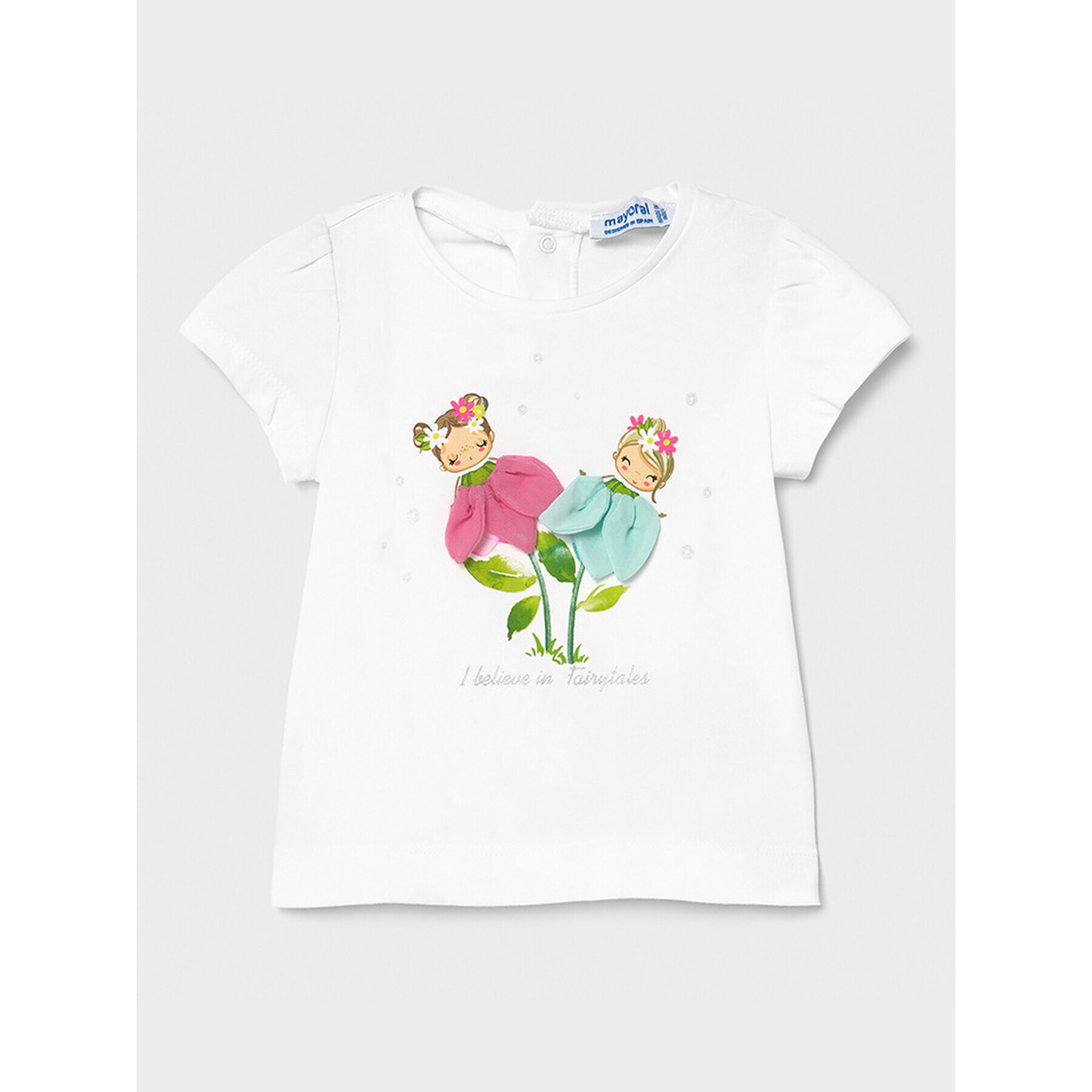 Mayoral Тишърт 1079 Бял Regular Fit - Pepit.bg