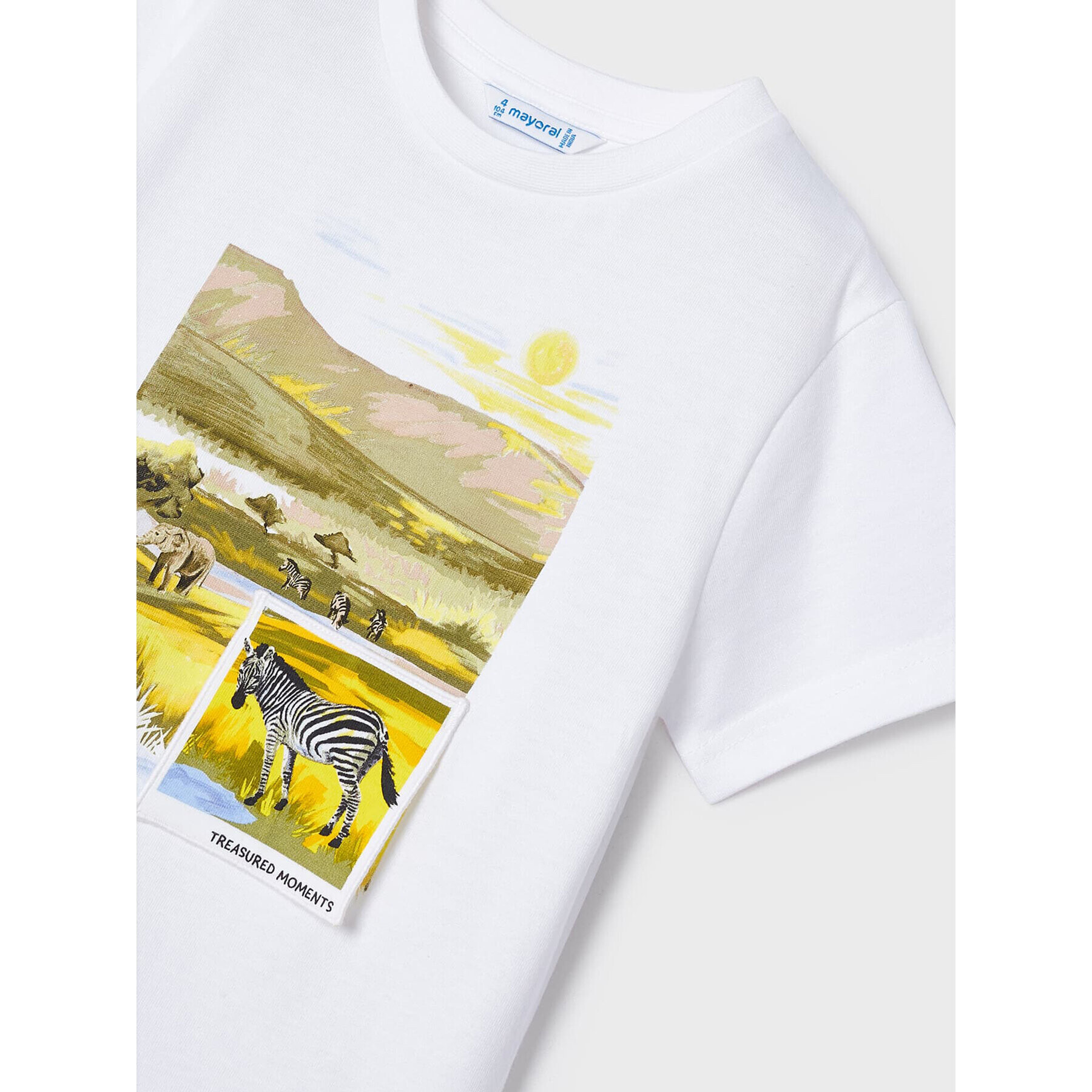 Mayoral Тишърт 3010 Бял Regular Fit - Pepit.bg