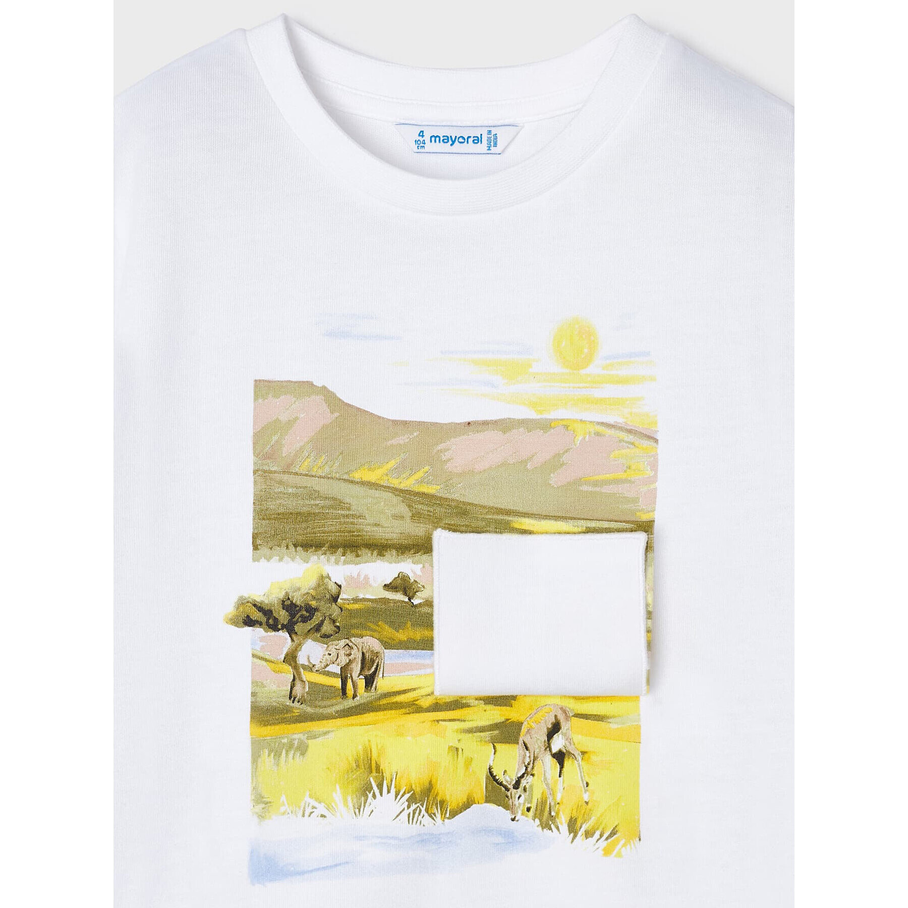 Mayoral Тишърт 3010 Бял Regular Fit - Pepit.bg