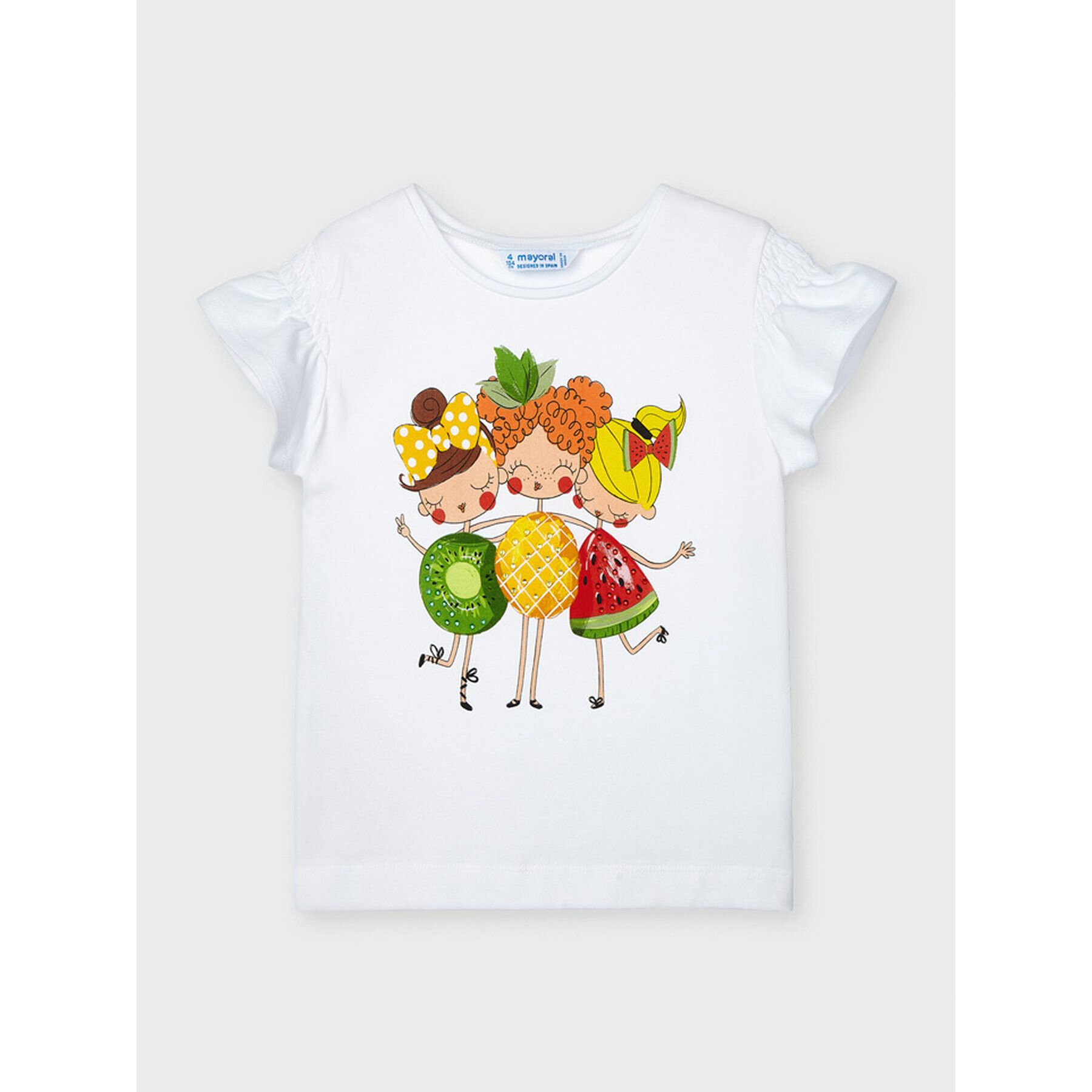 Mayoral Тишърт 3019 Бял Regular Fit - Pepit.bg