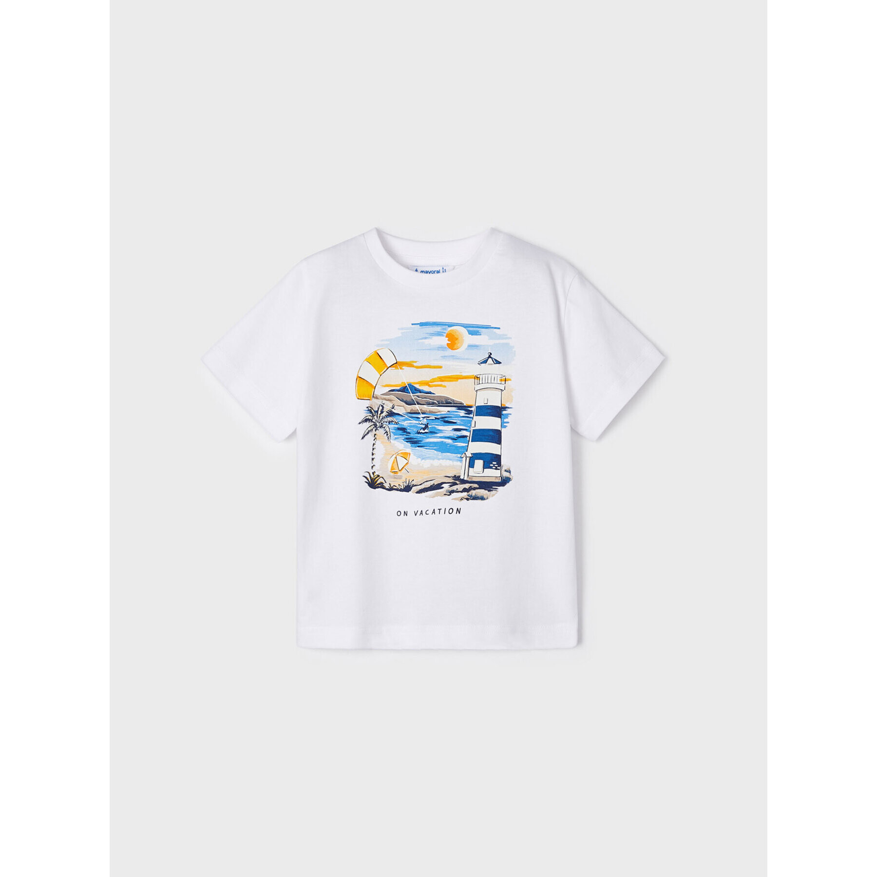Mayoral Тишърт 3023 Бял Regular Fit - Pepit.bg