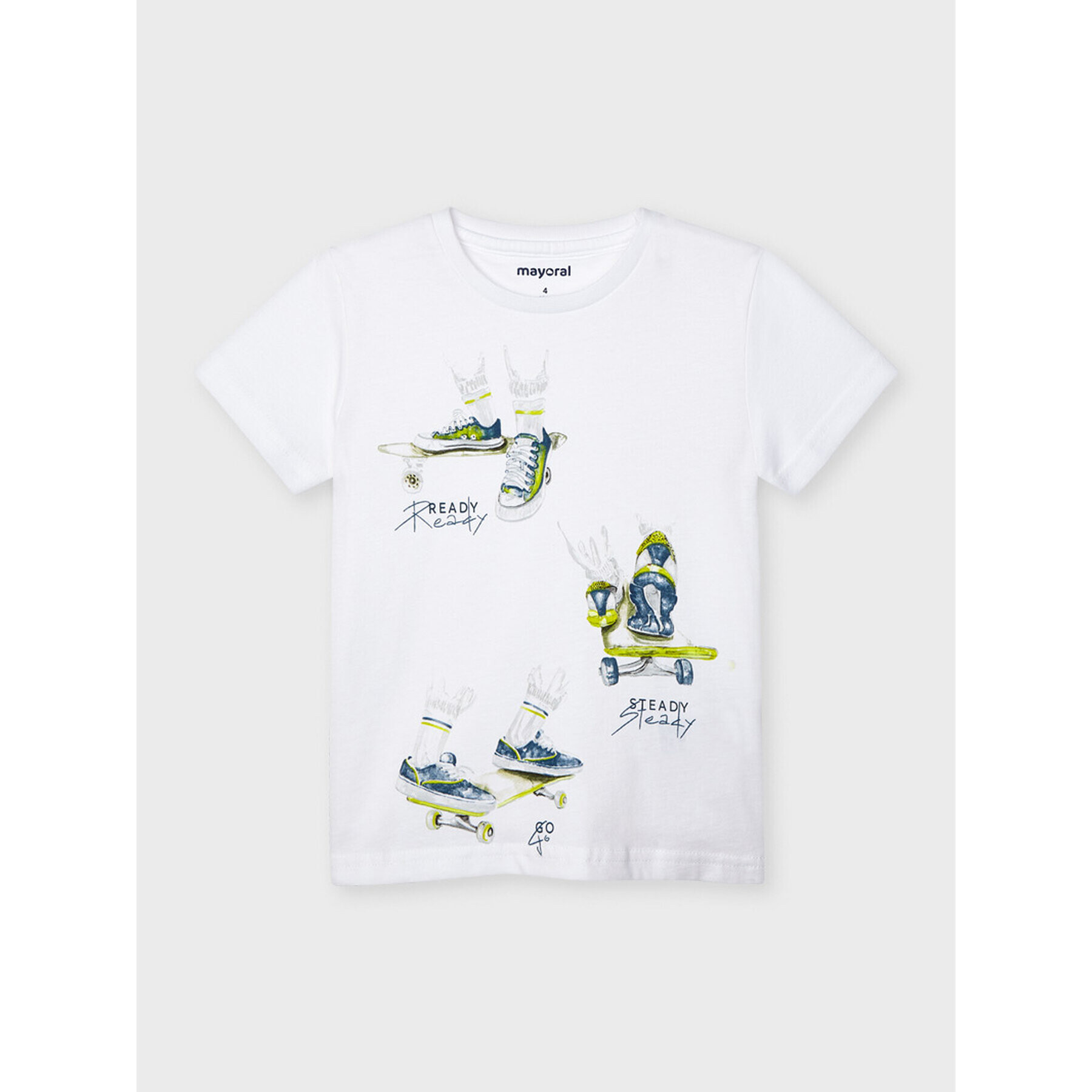 Mayoral Тишърт 3043 Бял Regular Fit - Pepit.bg
