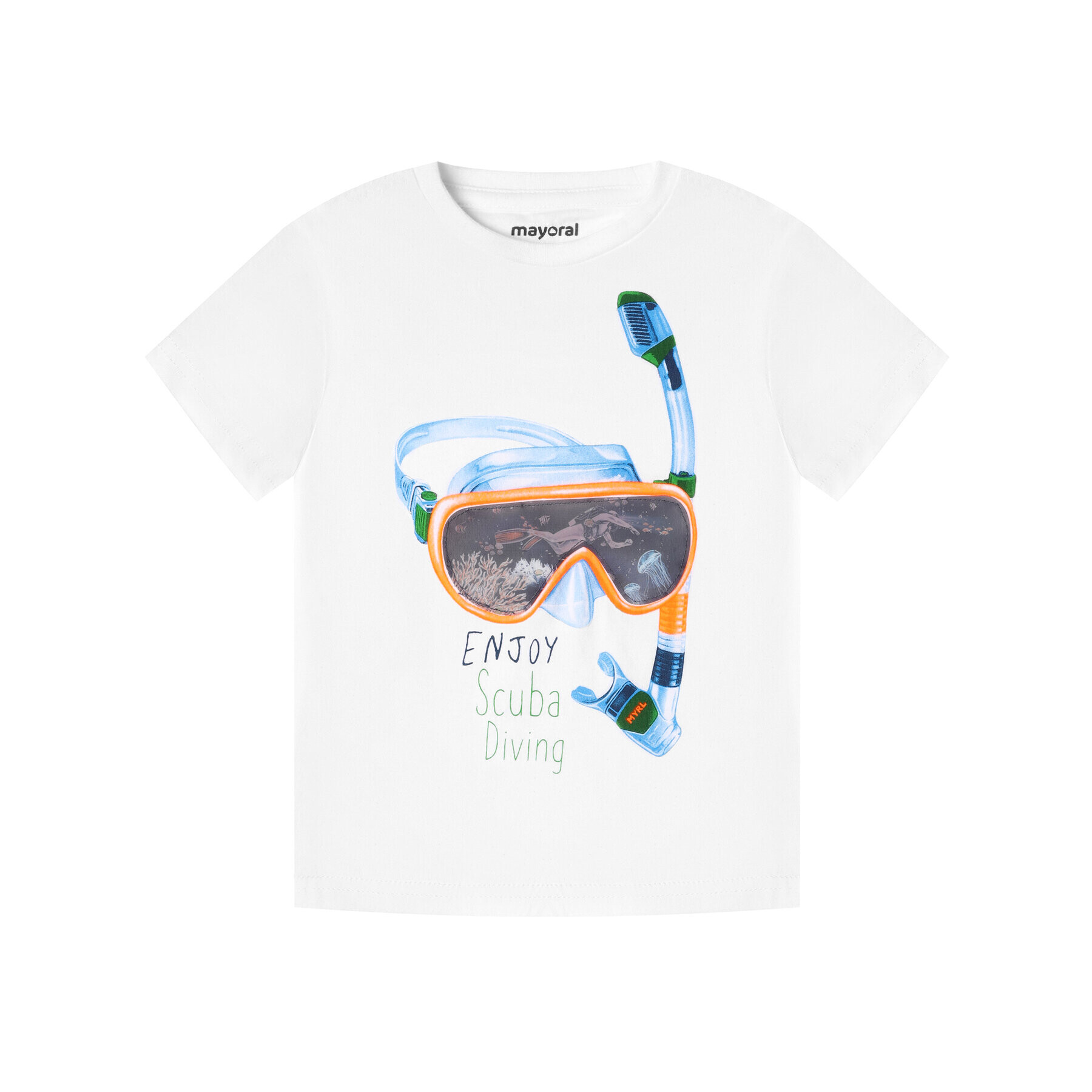 Mayoral Тишърт 3070 Бял Regular Fit - Pepit.bg