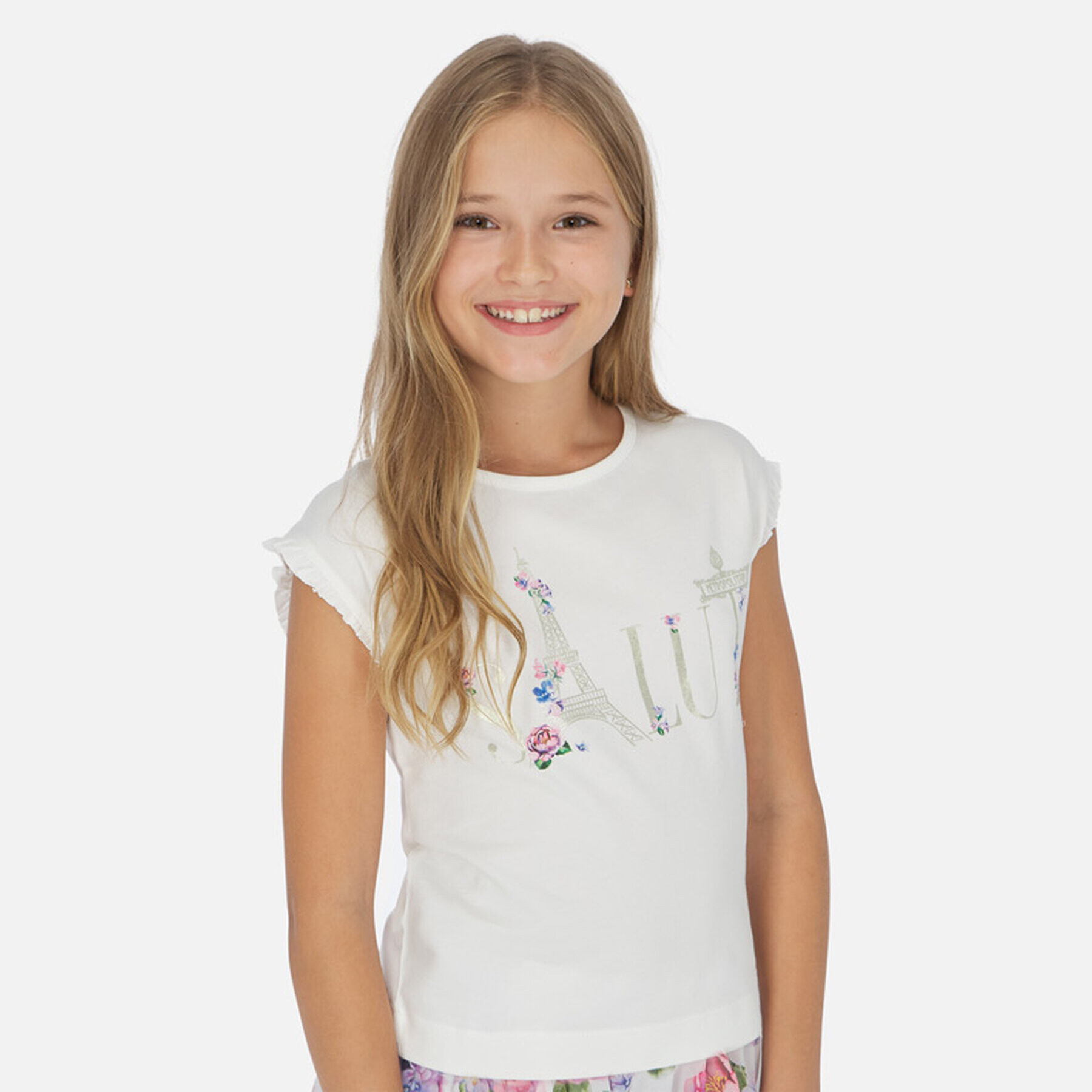 Mayoral Тишърт 6001 Бял Regular Fit - Pepit.bg
