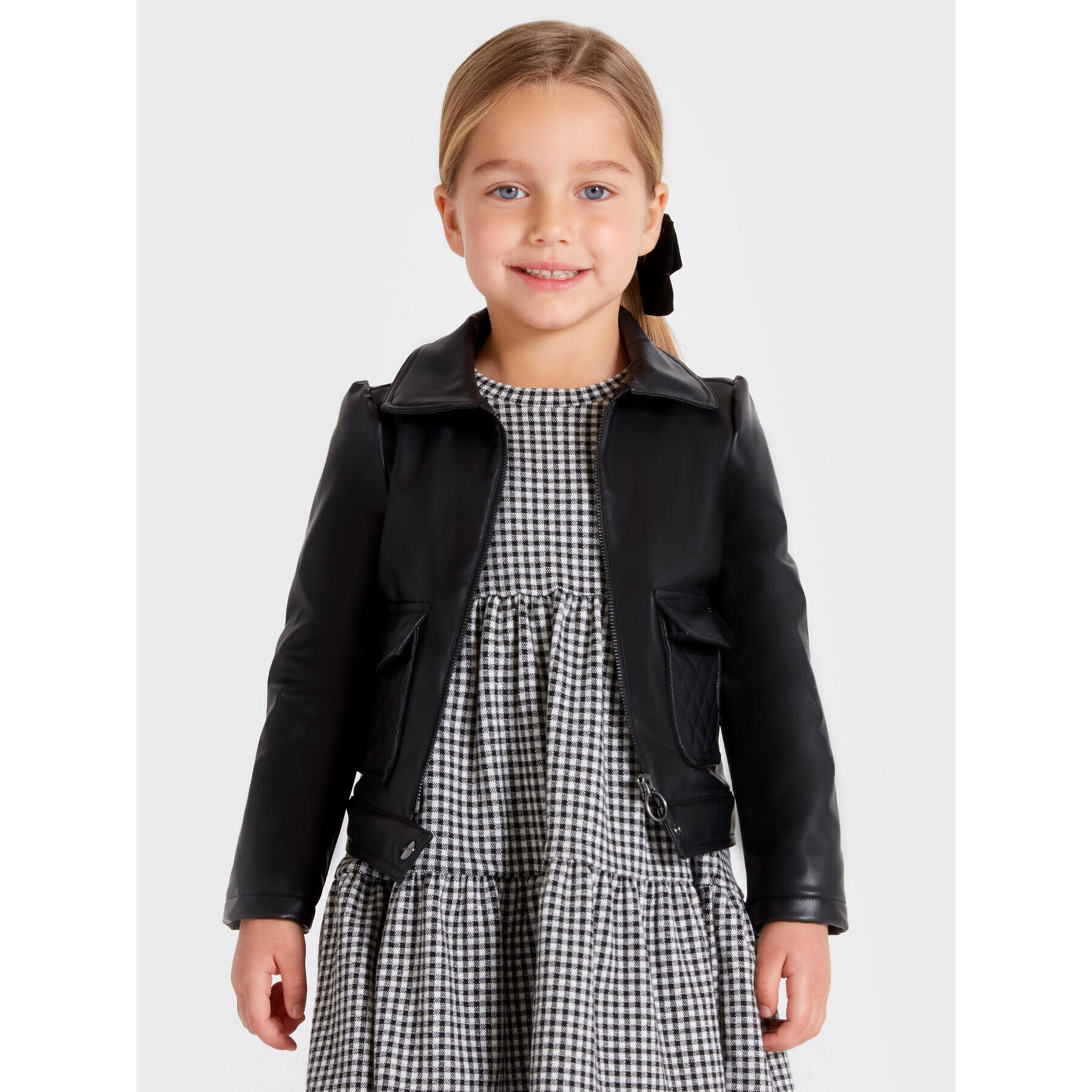 Mayoral Яке от имитация на кожа 4481 Черен Regular Fit - Pepit.bg