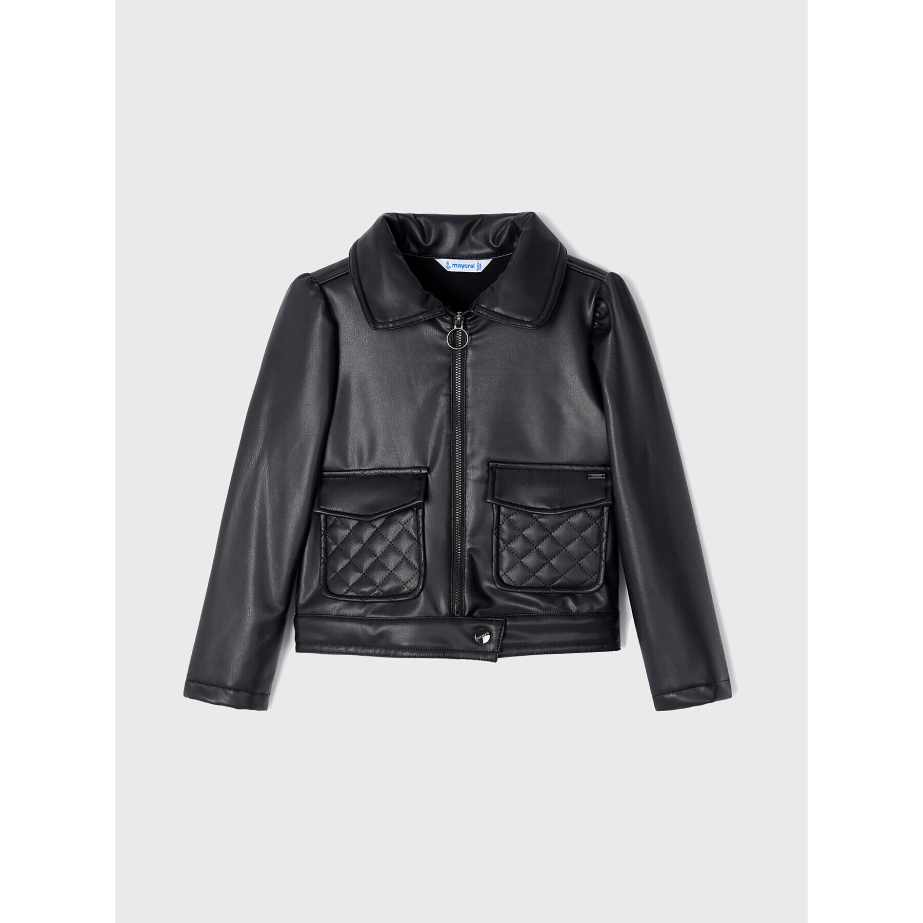 Mayoral Яке от имитация на кожа 4481 Черен Regular Fit - Pepit.bg