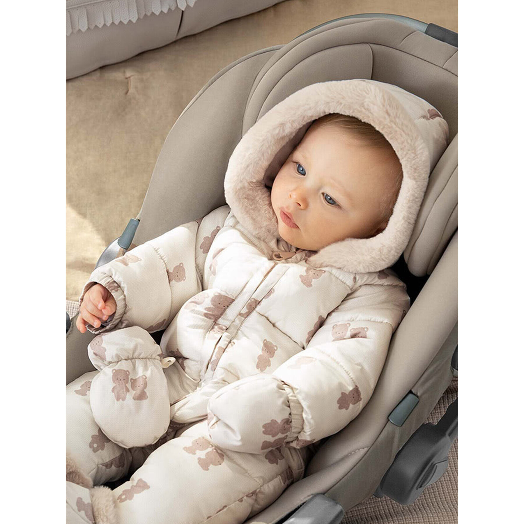 Mayoral Зимен детски гащеризон 2662 Бежов Regular Fit - Pepit.bg