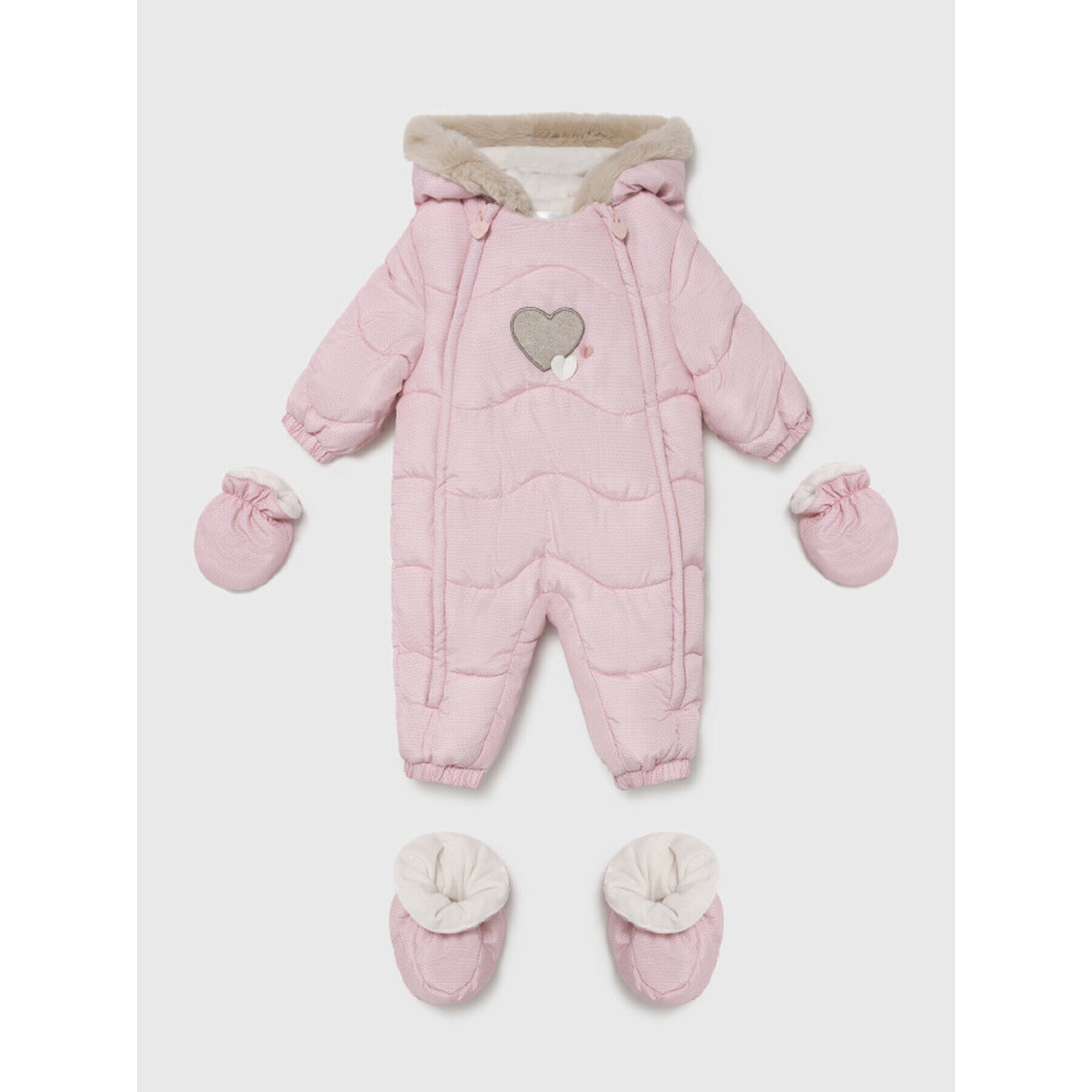 Mayoral Зимен детски гащеризон 2677 Розов Regular Fit - Pepit.bg