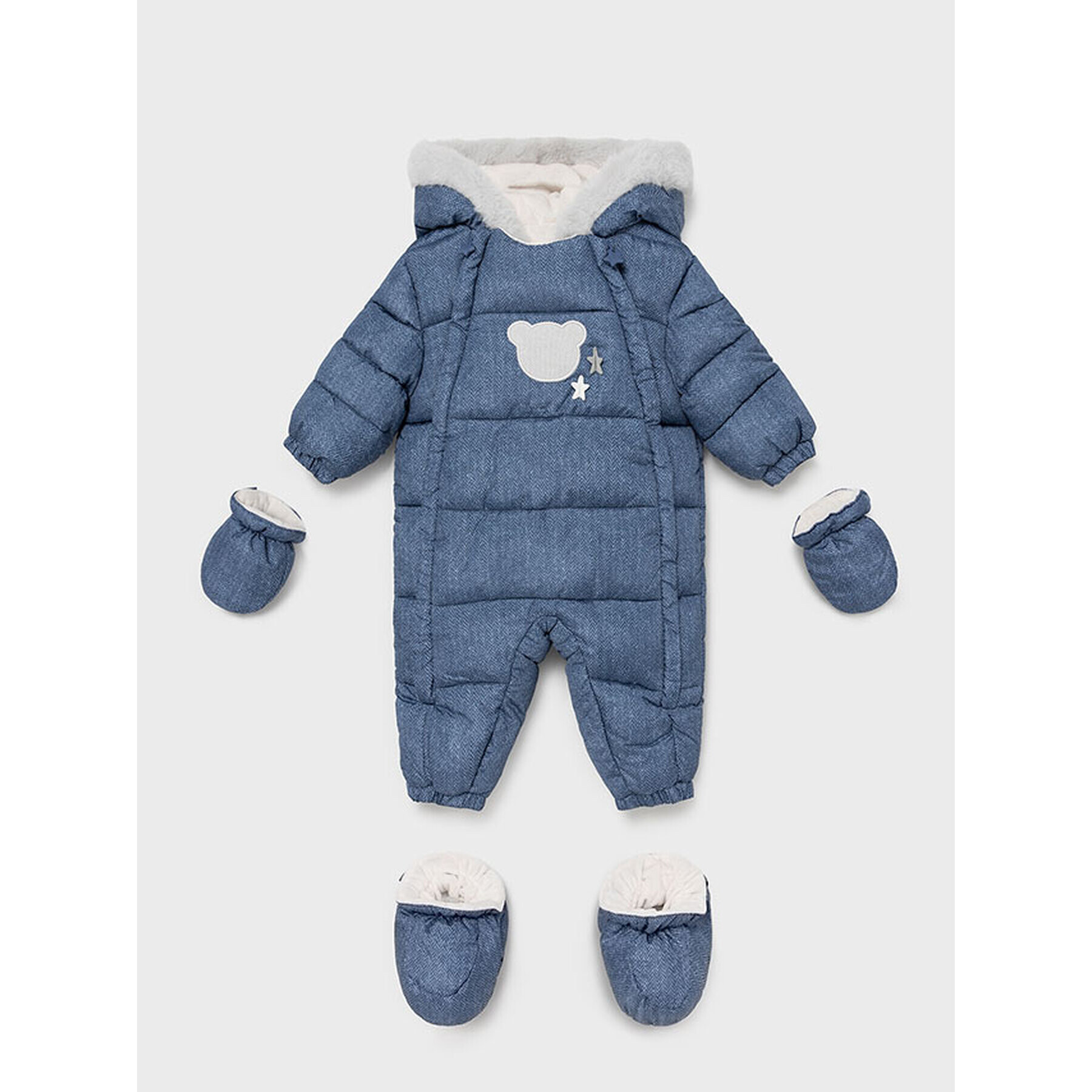 Mayoral Зимен детски гащеризон 2677 Син Regular Fit - Pepit.bg