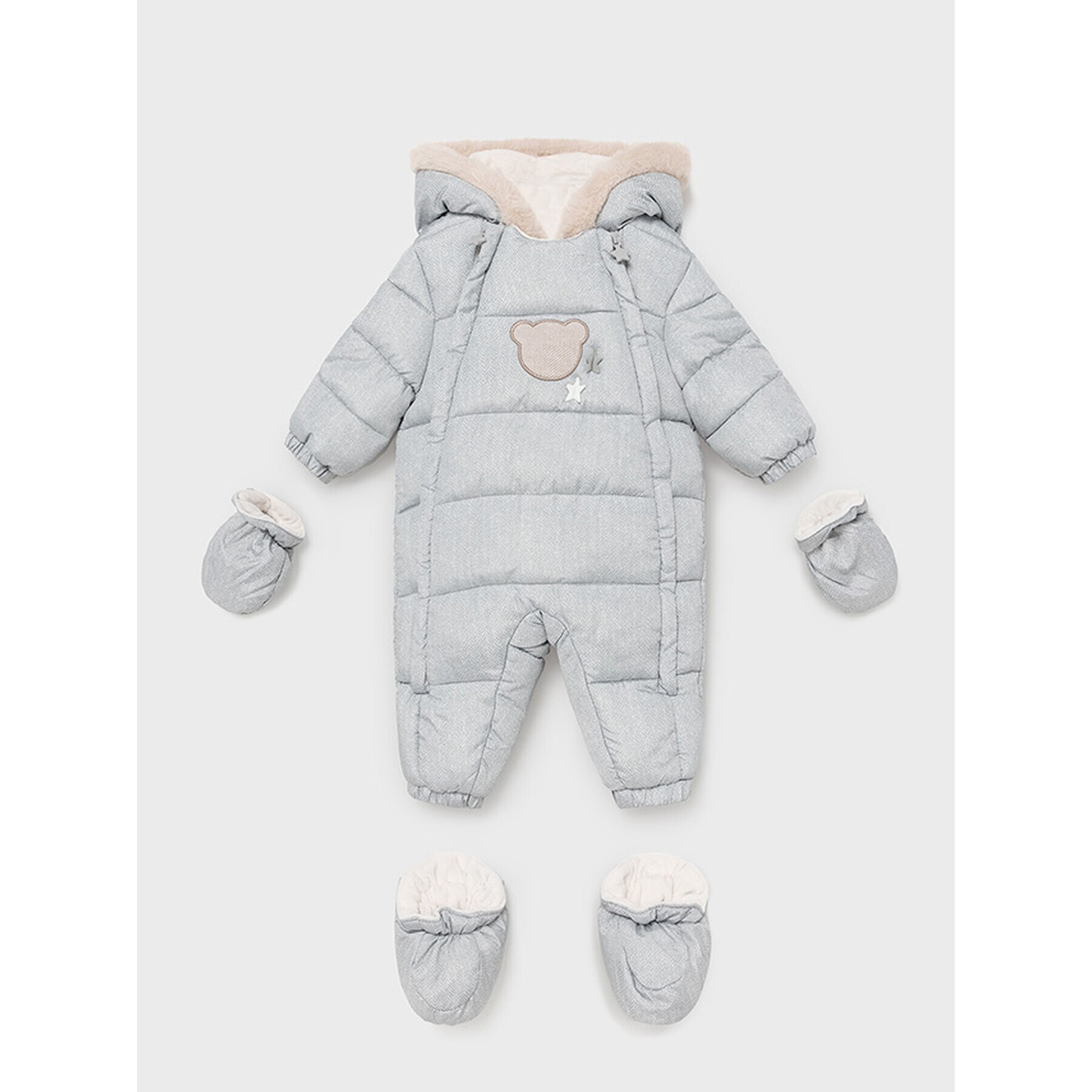 Mayoral Зимен детски гащеризон 2677 Сив Regular Fit - Pepit.bg
