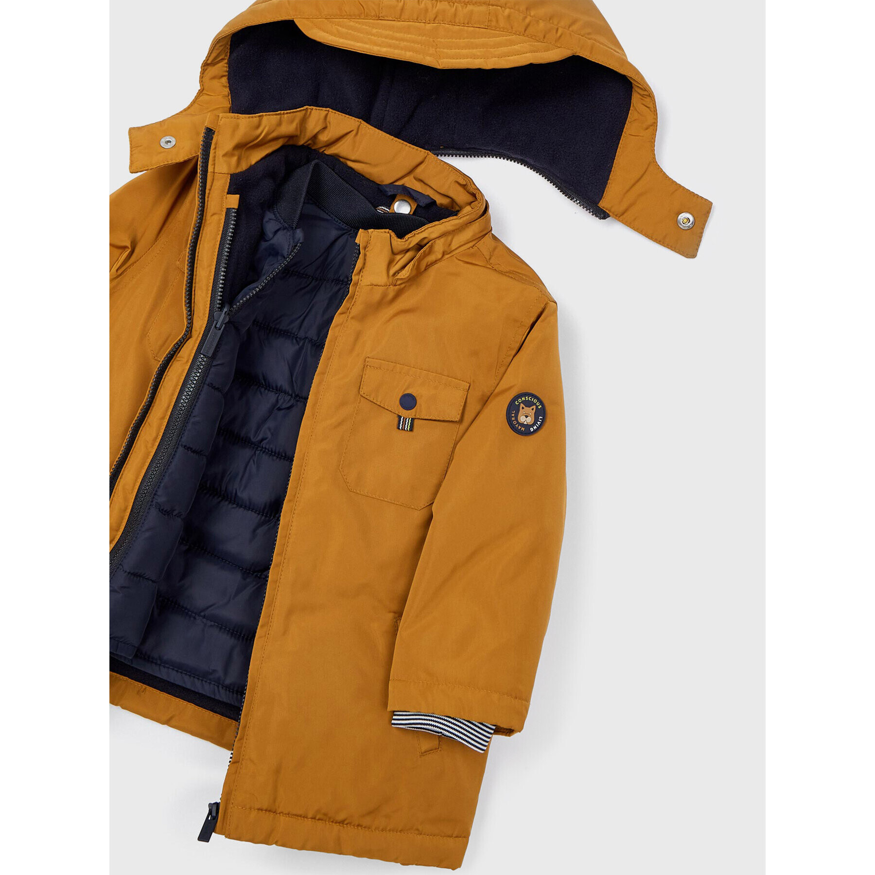 Mayoral Зимно яке 2422 Кафяв Regular Fit - Pepit.bg